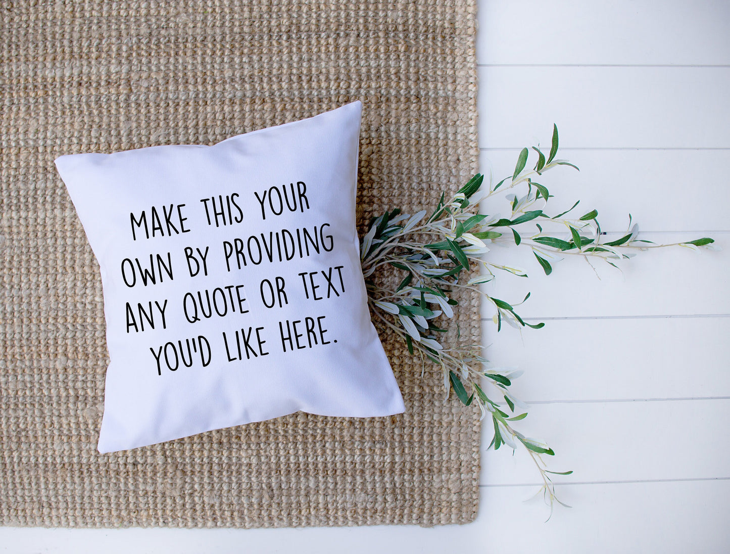 Create Your Own Decorative Pillow | Custom Designed | Made In The USA | Select Font | Color | Quote