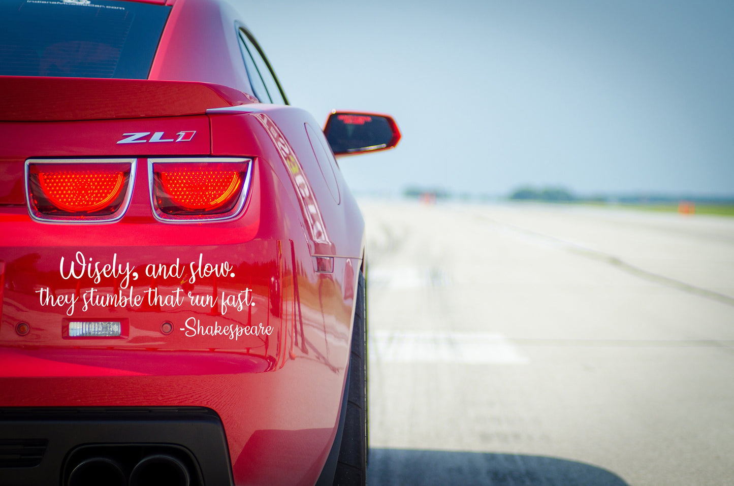 Wisely And Slow | They Stumble That Run Fast | Shakespeare | Car Decal | Family | Humor | Funny | Car | Van | Vinyl Sticker