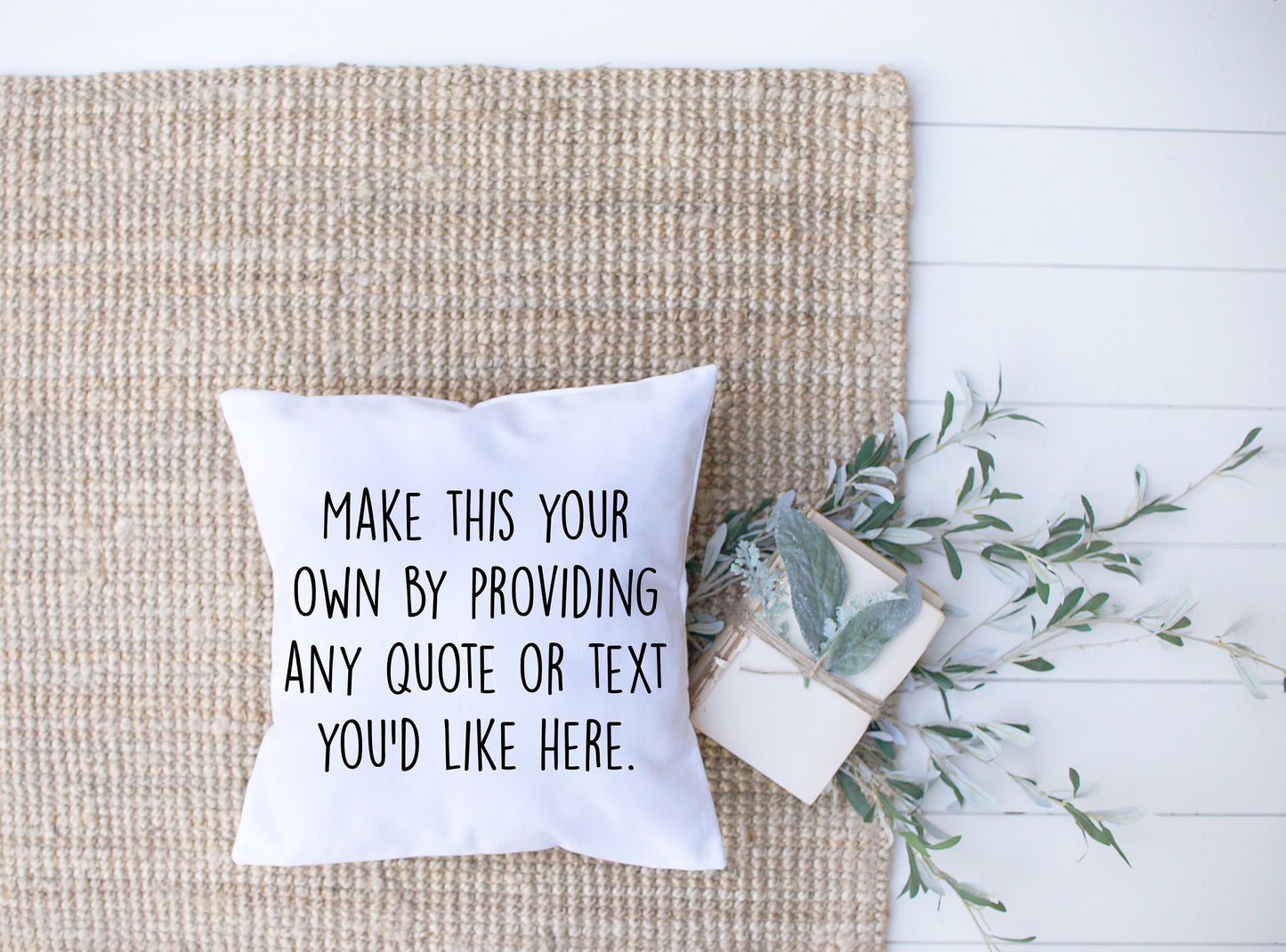 Create Your Own Decorative Pillow | Custom Designed | Made In The USA | Select Font | Color | Quote