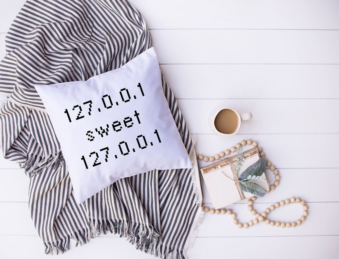 Home Sweet Home | 127.0.0.01 Sweet 127.0.0.01 | Programmer Humor | Coding | Decorative Pillow | Custom Designed | Made In The USA