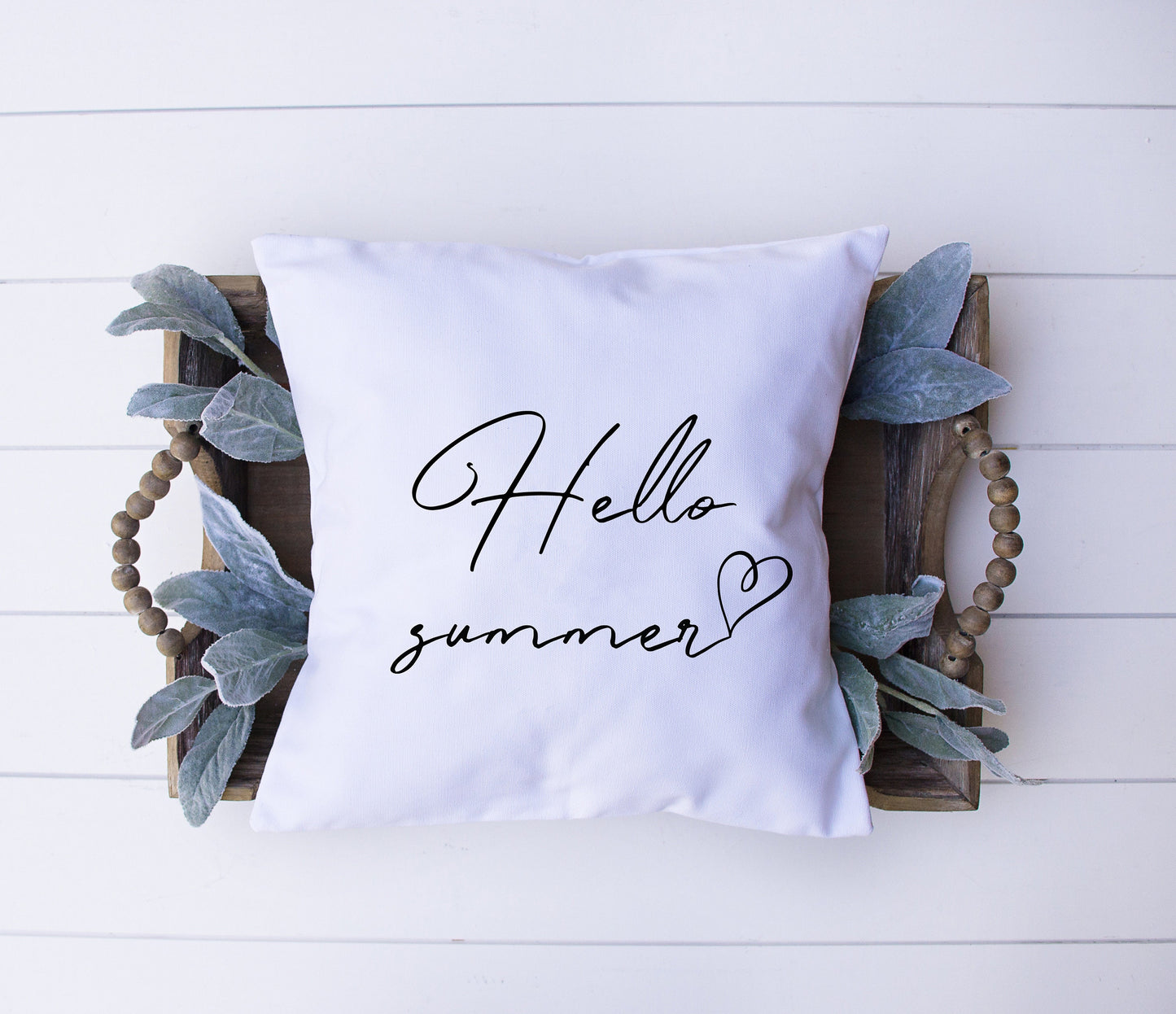 Hello Summer | Seasonal | Decorative Pillow | Custom Designed | Made In The USA