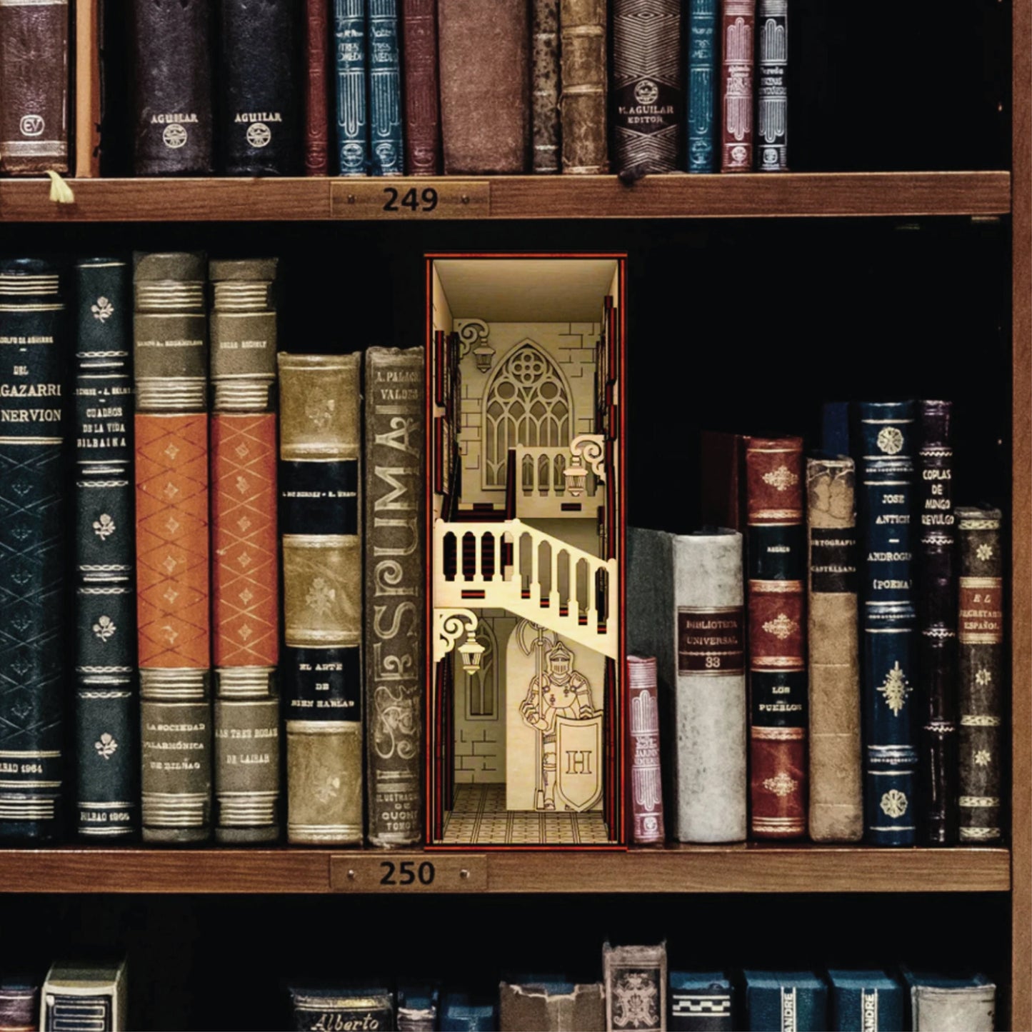 Enchanting Miniature Castle | Assembly And Painting Required | Bookshelf Nook Insert