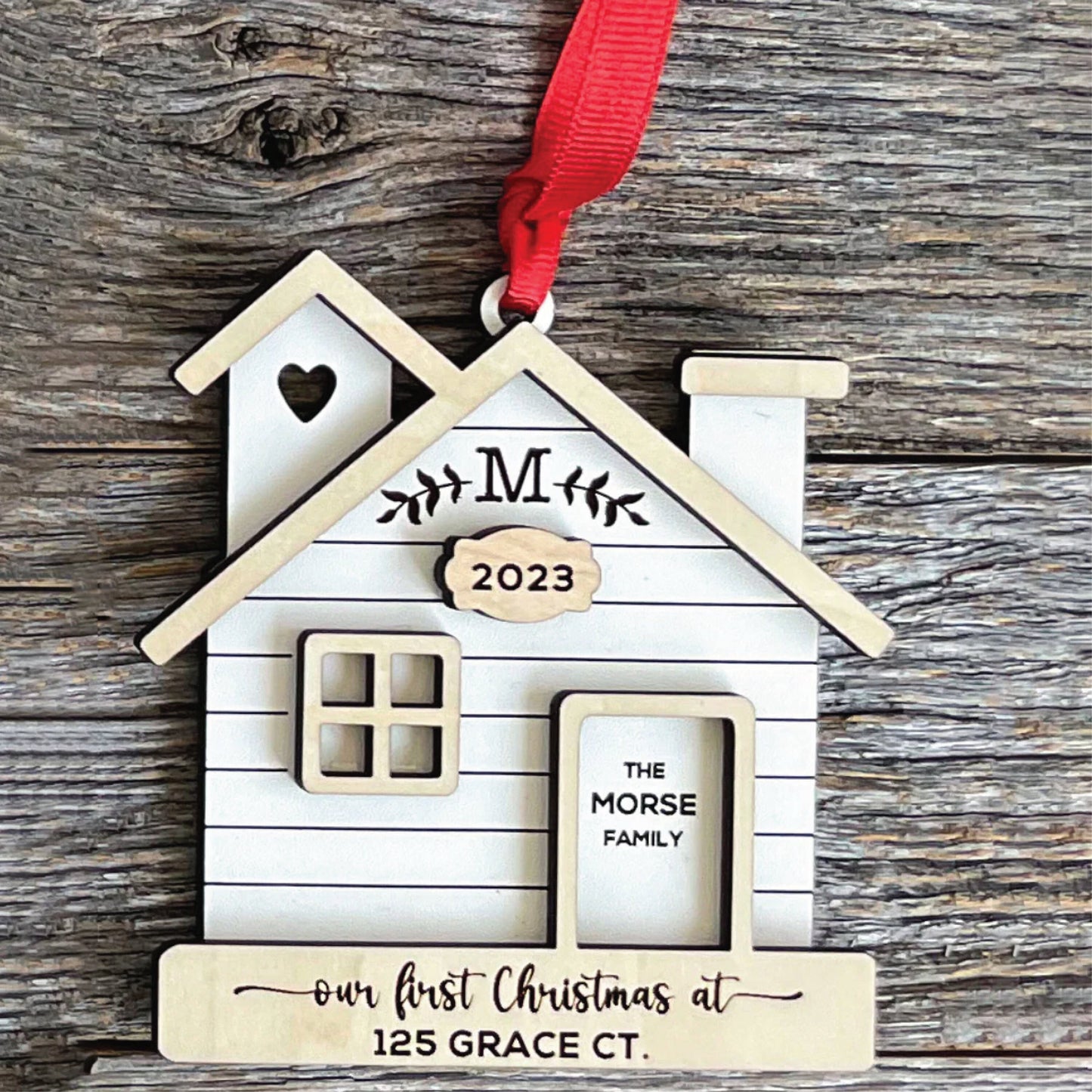 DIY Wooden House Christmas Ornament - Personalized Keepsake