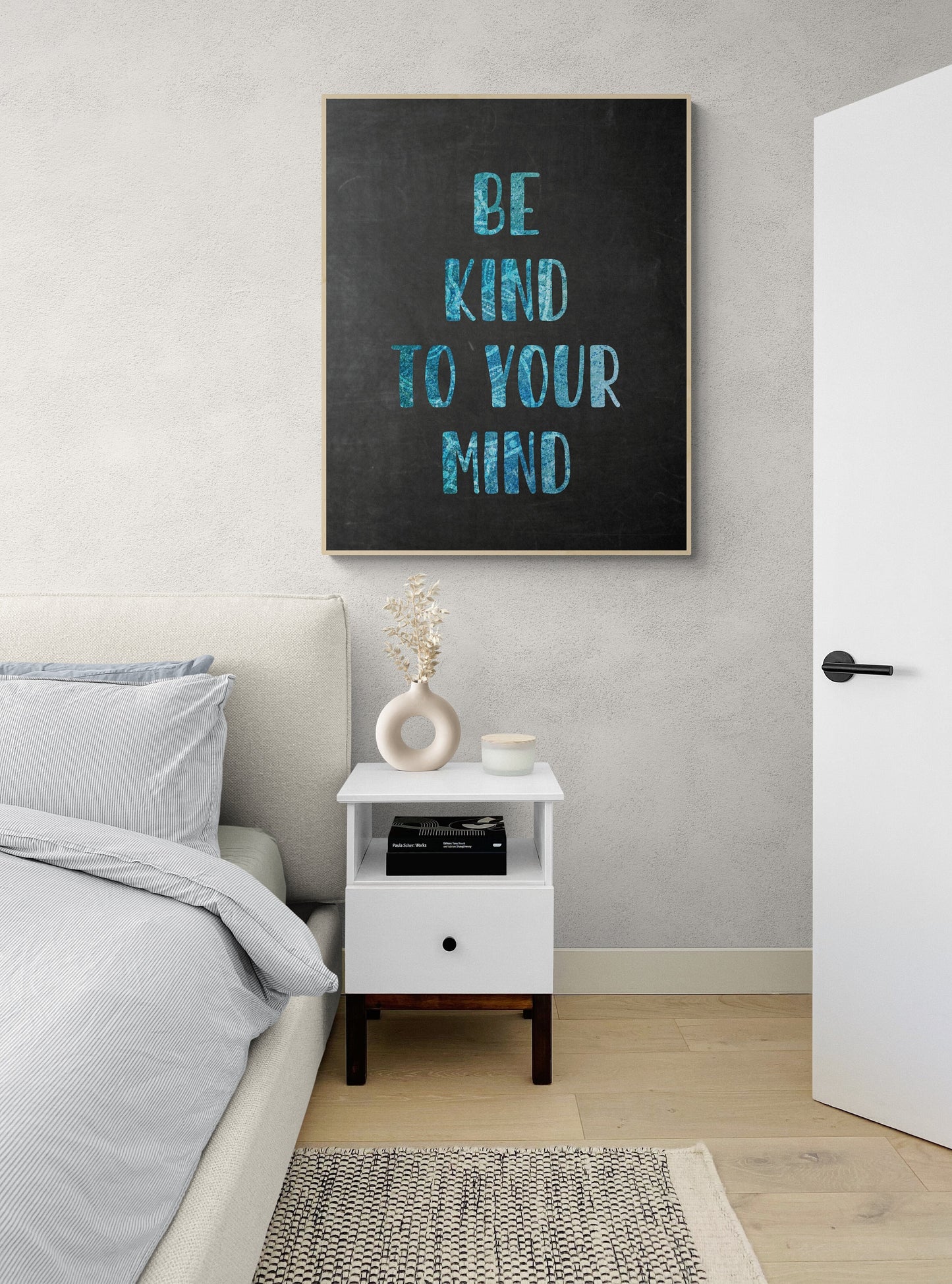 Chalkboard 'Be Kind to Your Mind' Art Print - 4 Sizes - Free Shipping