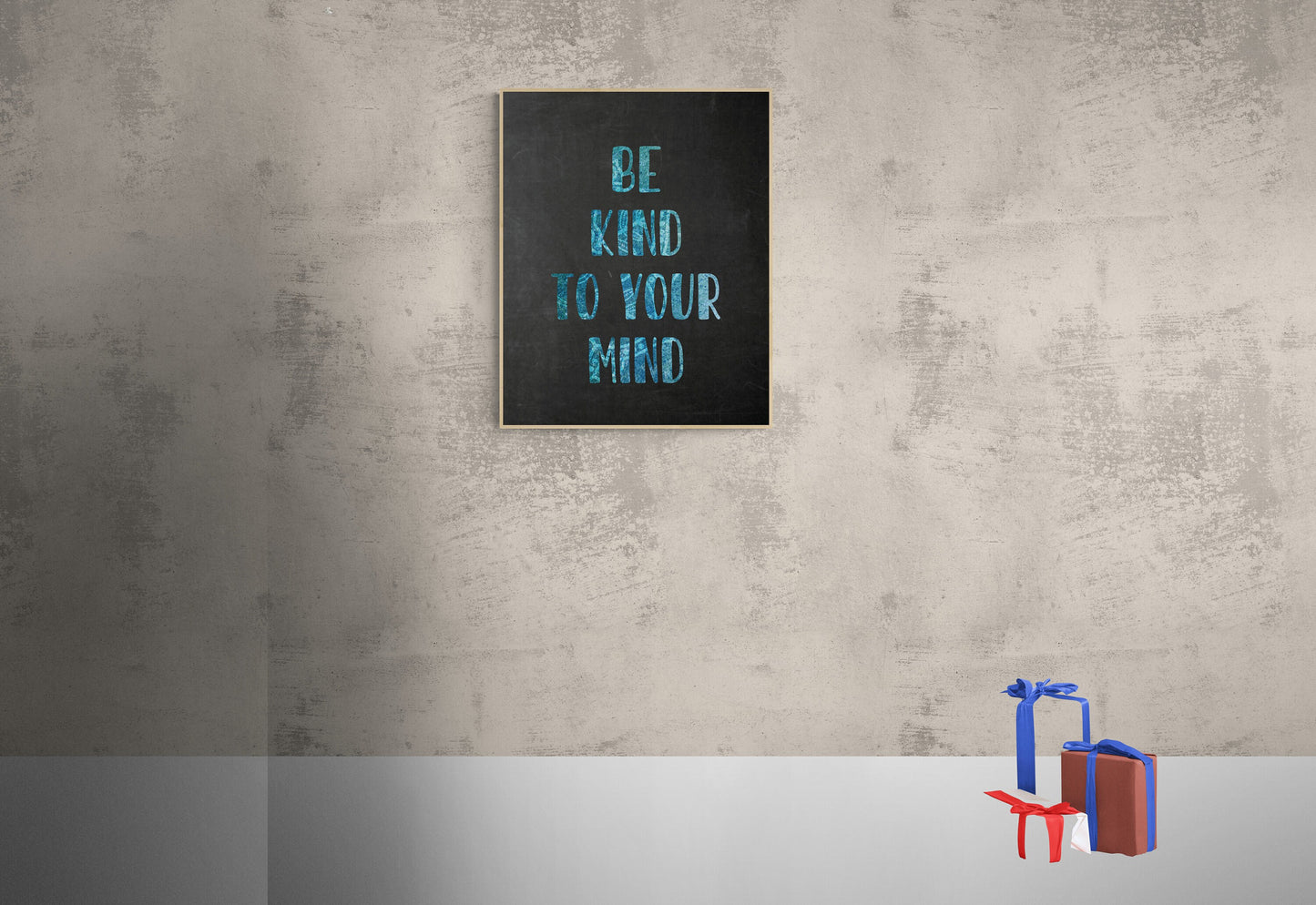 Chalkboard 'Be Kind to Your Mind' Art Print - 4 Sizes - Free Shipping