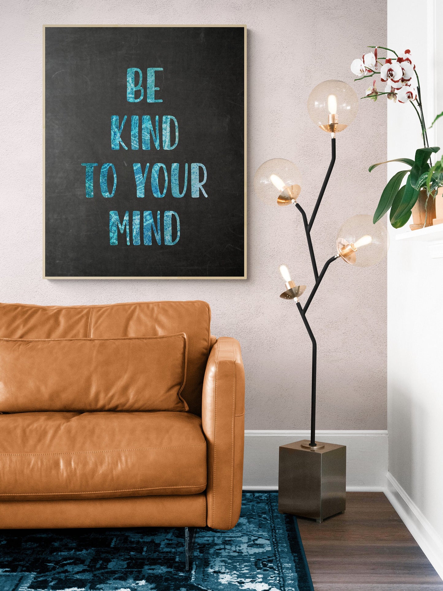 Chalkboard 'Be Kind to Your Mind' Art Print - 4 Sizes - Free Shipping
