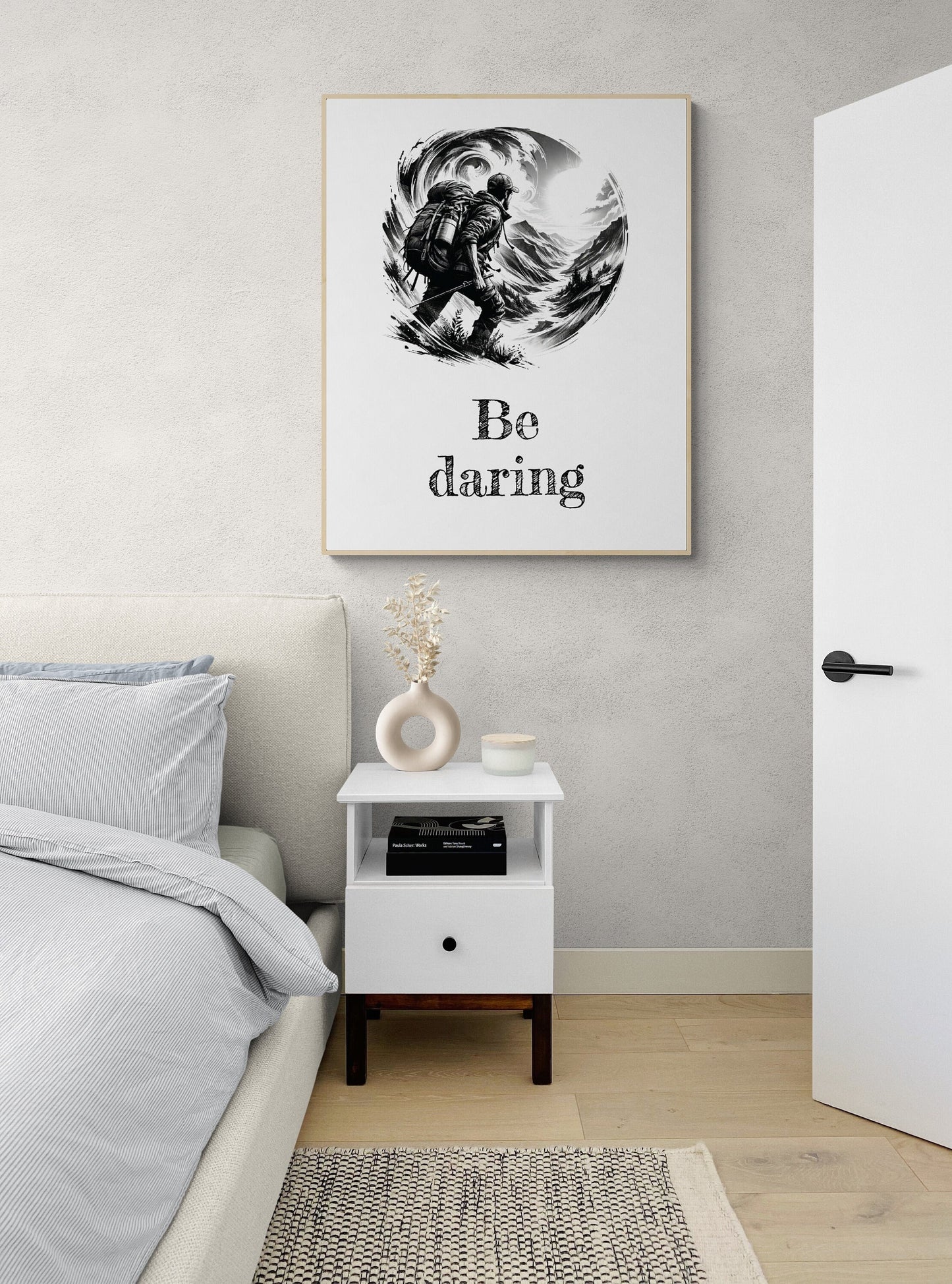 Be Daring Inspirational Sketch Art Print