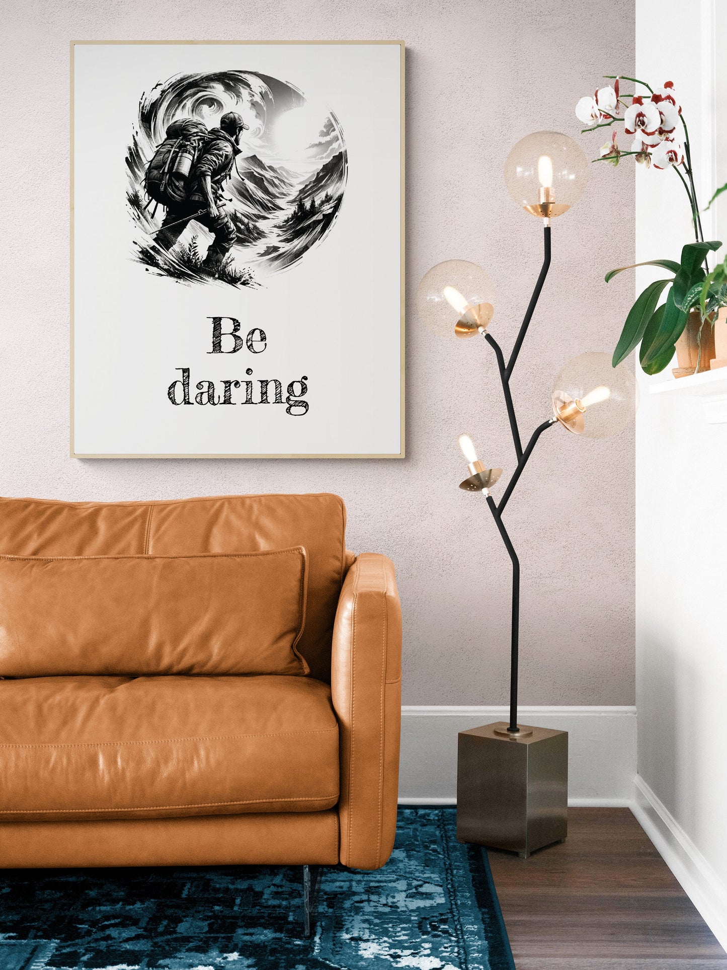 Be Daring Inspirational Sketch Art Print