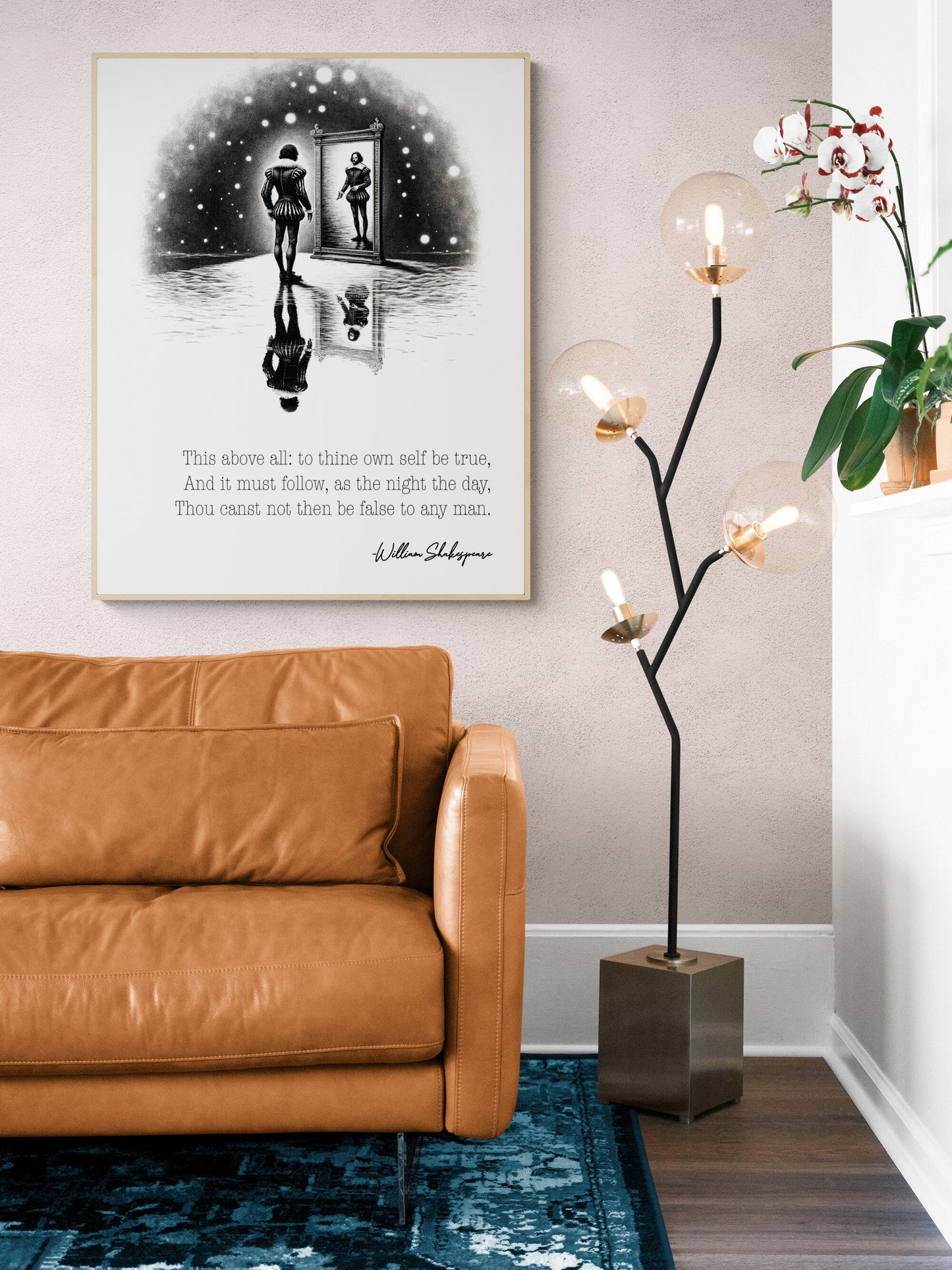 To Thine Own Self Be True by William Shakespeare from the Play Hamlet Polonius Art Print