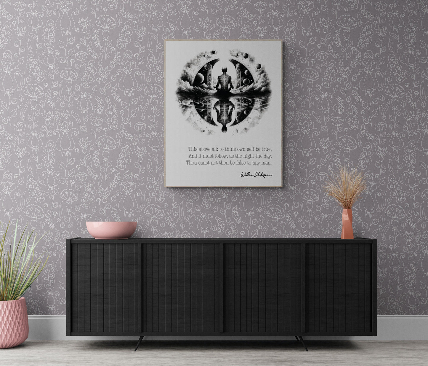 To Thine Own Self Be True by William Shakespeare from the Play Hamlet Art Print