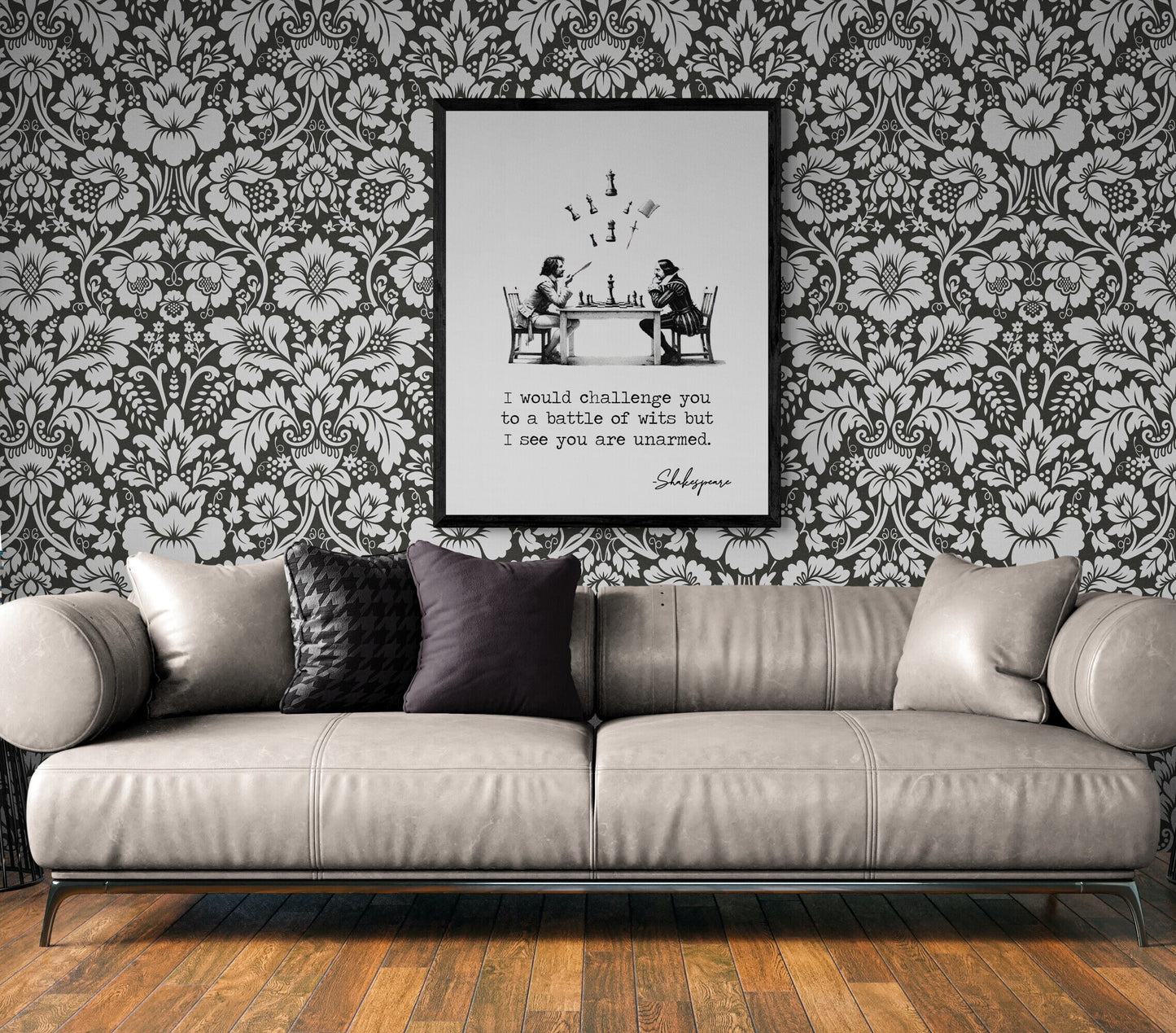 I Would Challenge You To A Battle Of Wits But I See You Are Unarmed by William Shakespeare Quote Typography Art Print