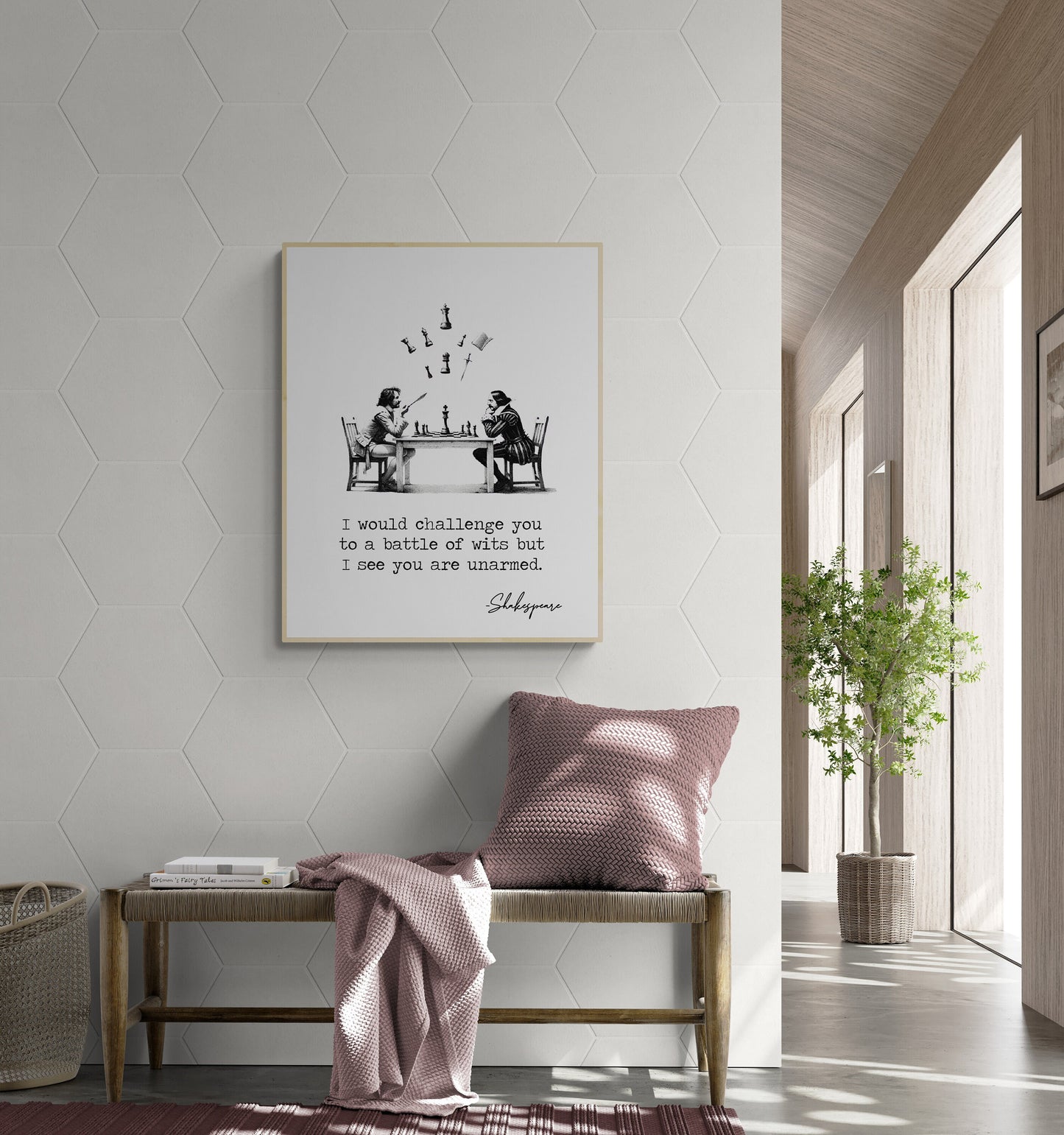 I Would Challenge You To A Battle Of Wits But I See You Are Unarmed by William Shakespeare Quote Typography Art Print