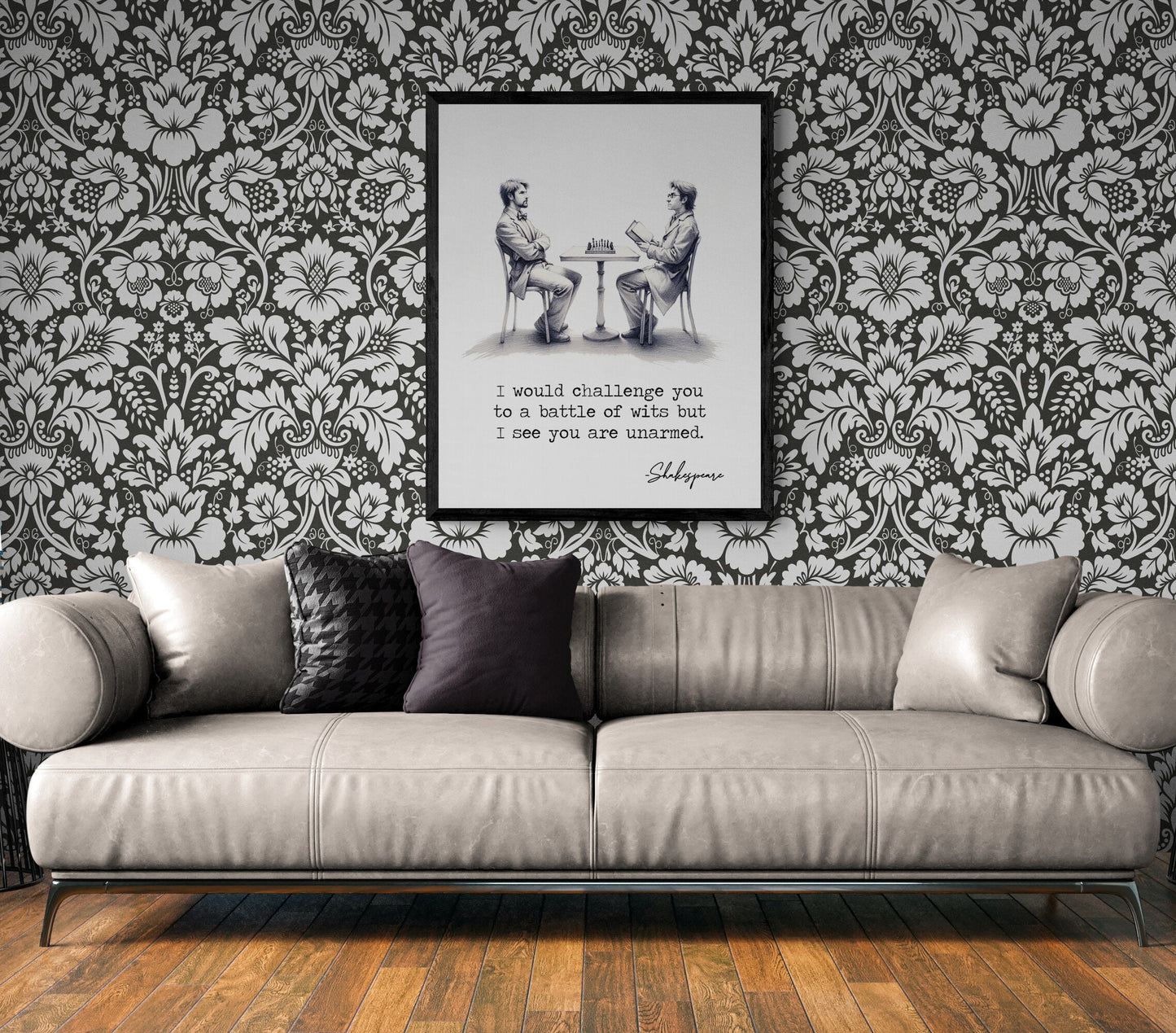 I Would Challenge You To A Battle Of Wits But I See You Are Unarmed from William Shakespeare Quote Typography Art Print