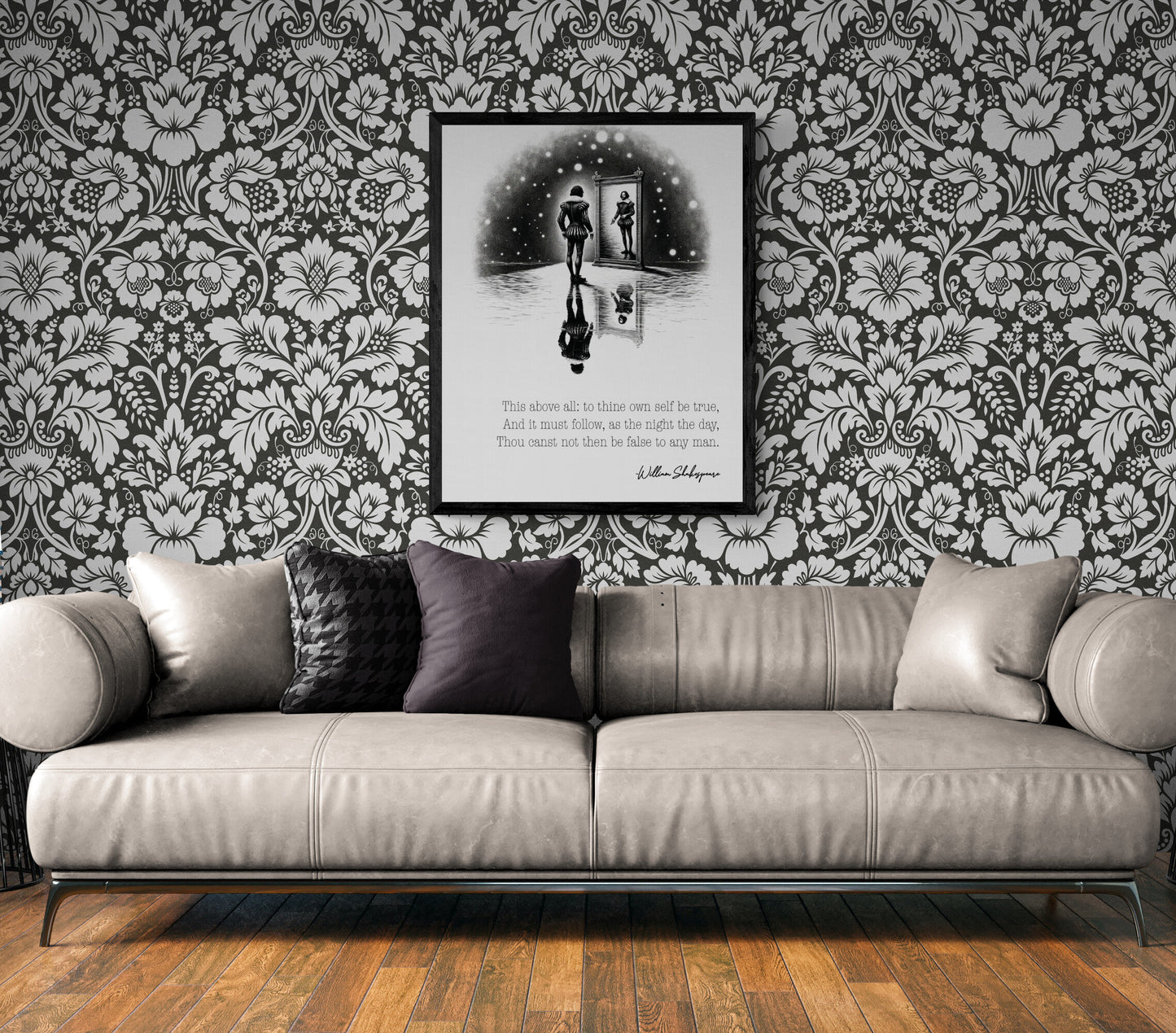 To Thine Own Self Be True by William Shakespeare from the Play Hamlet Polonius Art Print