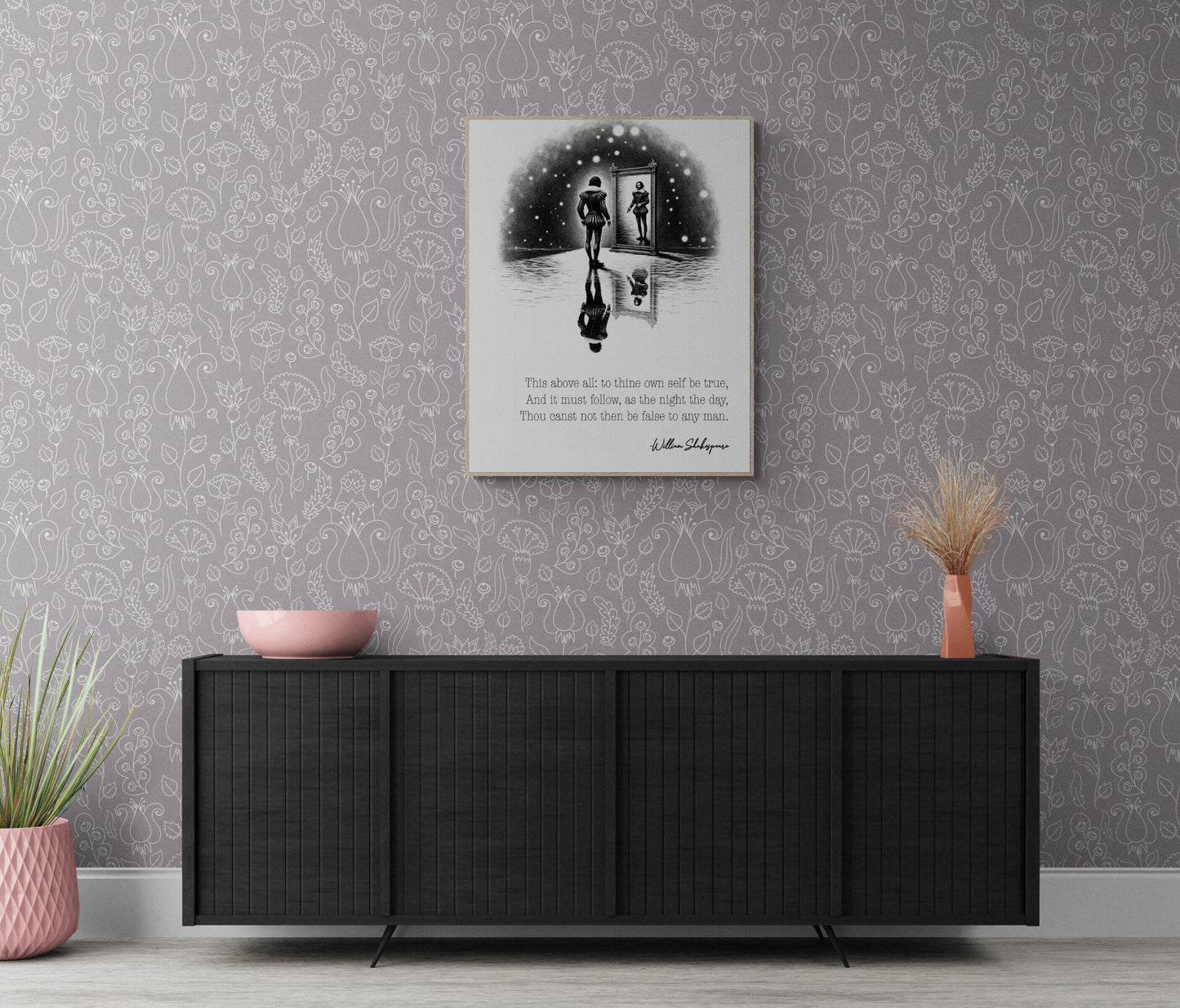 To Thine Own Self Be True by William Shakespeare from the Play Hamlet Polonius Art Print