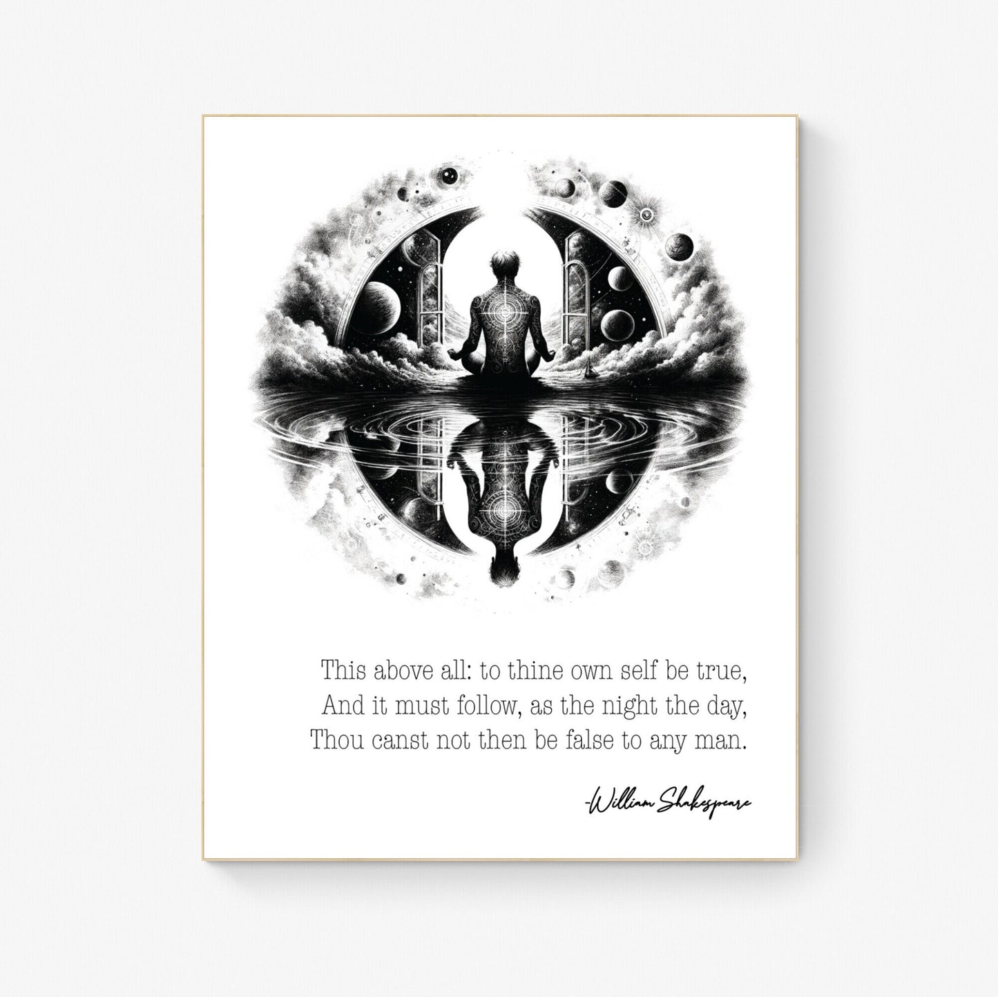 To Thine Own Self Be True by William Shakespeare from the Play Hamlet Art Print