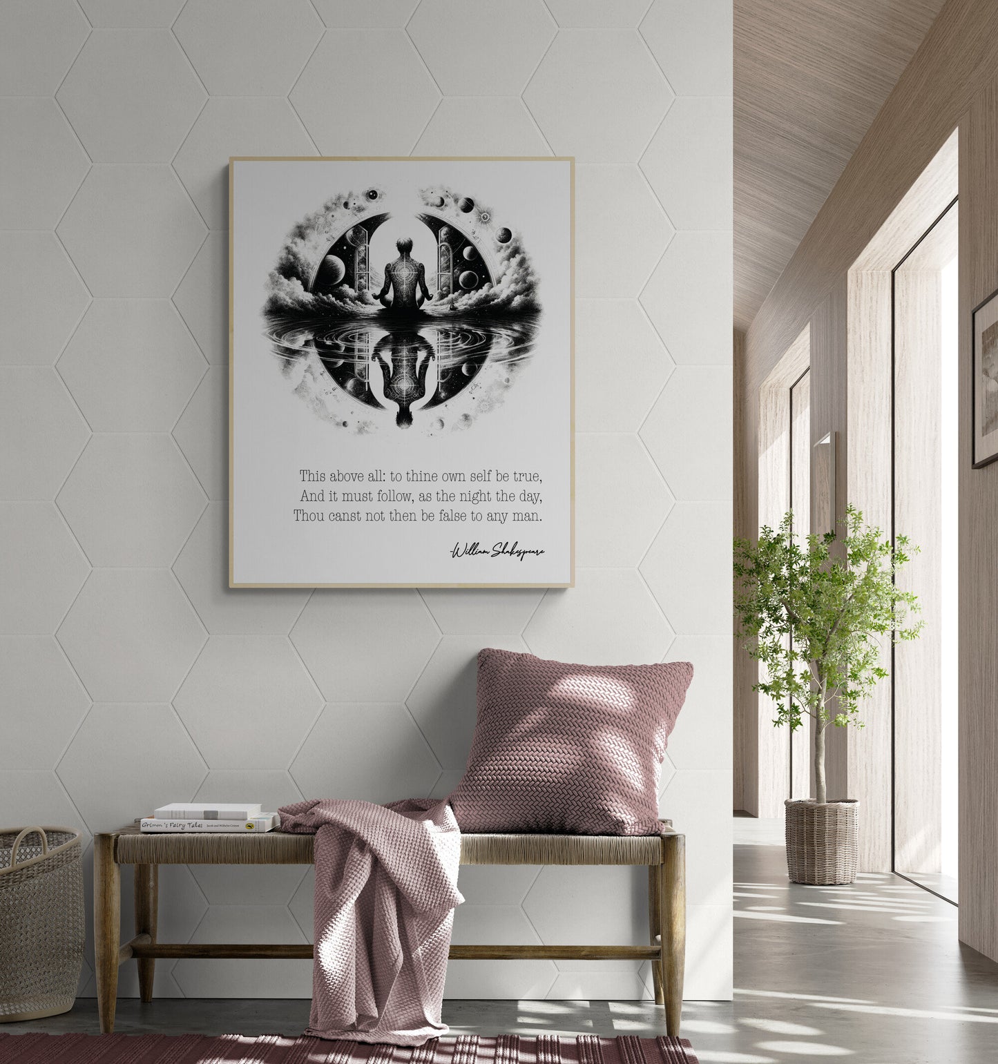 To Thine Own Self Be True by William Shakespeare from the Play Hamlet Art Print