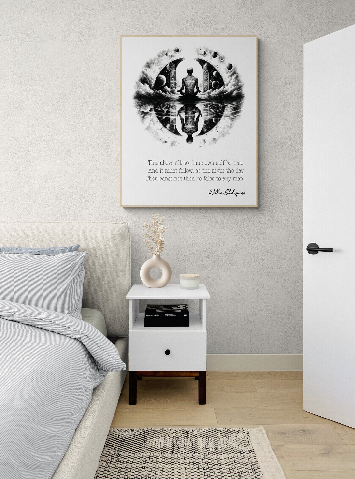 To Thine Own Self Be True by William Shakespeare from the Play Hamlet Art Print