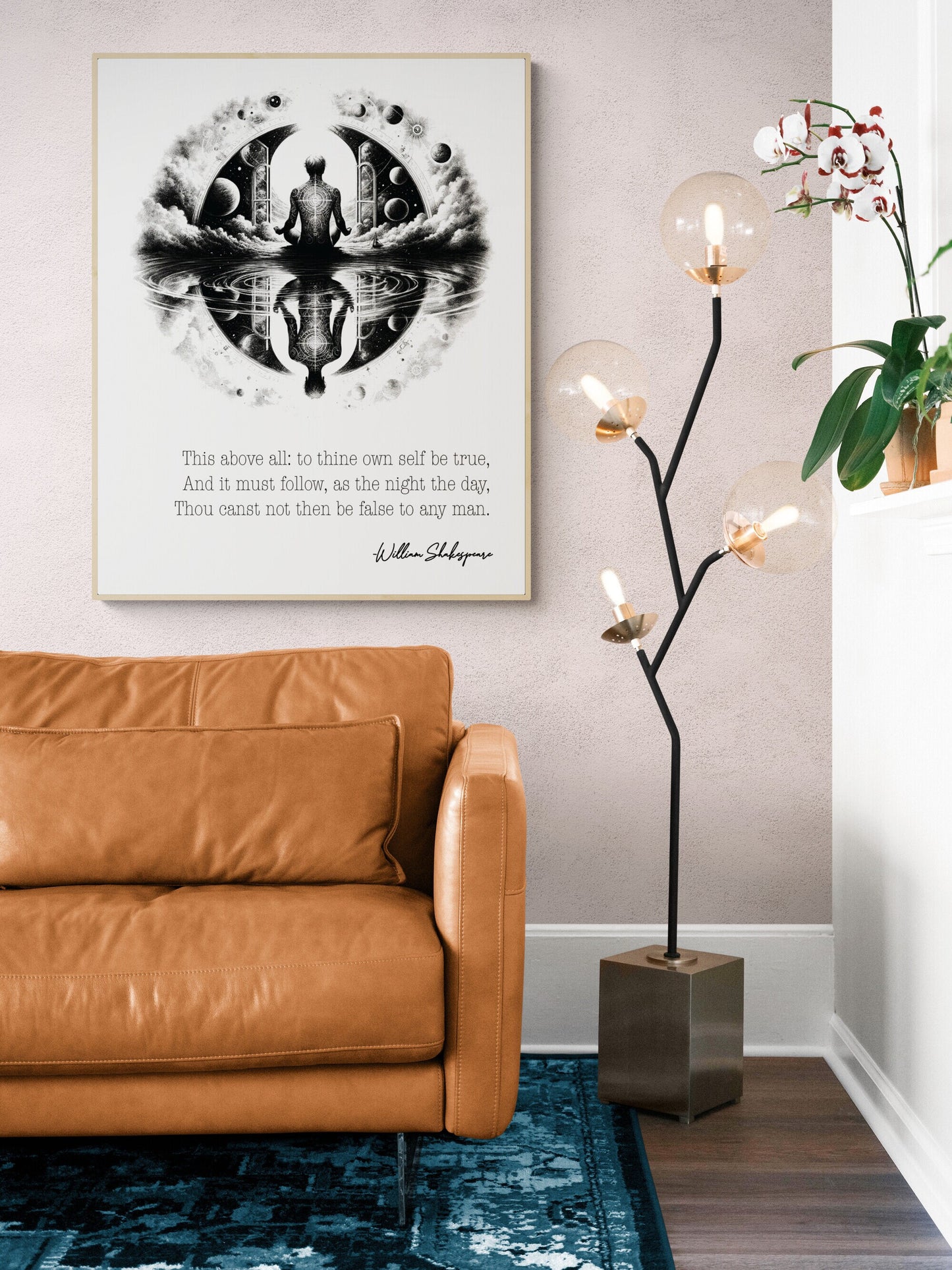 To Thine Own Self Be True by William Shakespeare from the Play Hamlet Art Print