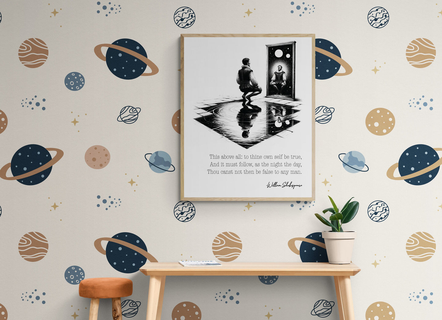 To Thine Own Self Be True by William Shakespeare from Hamlet Art Print