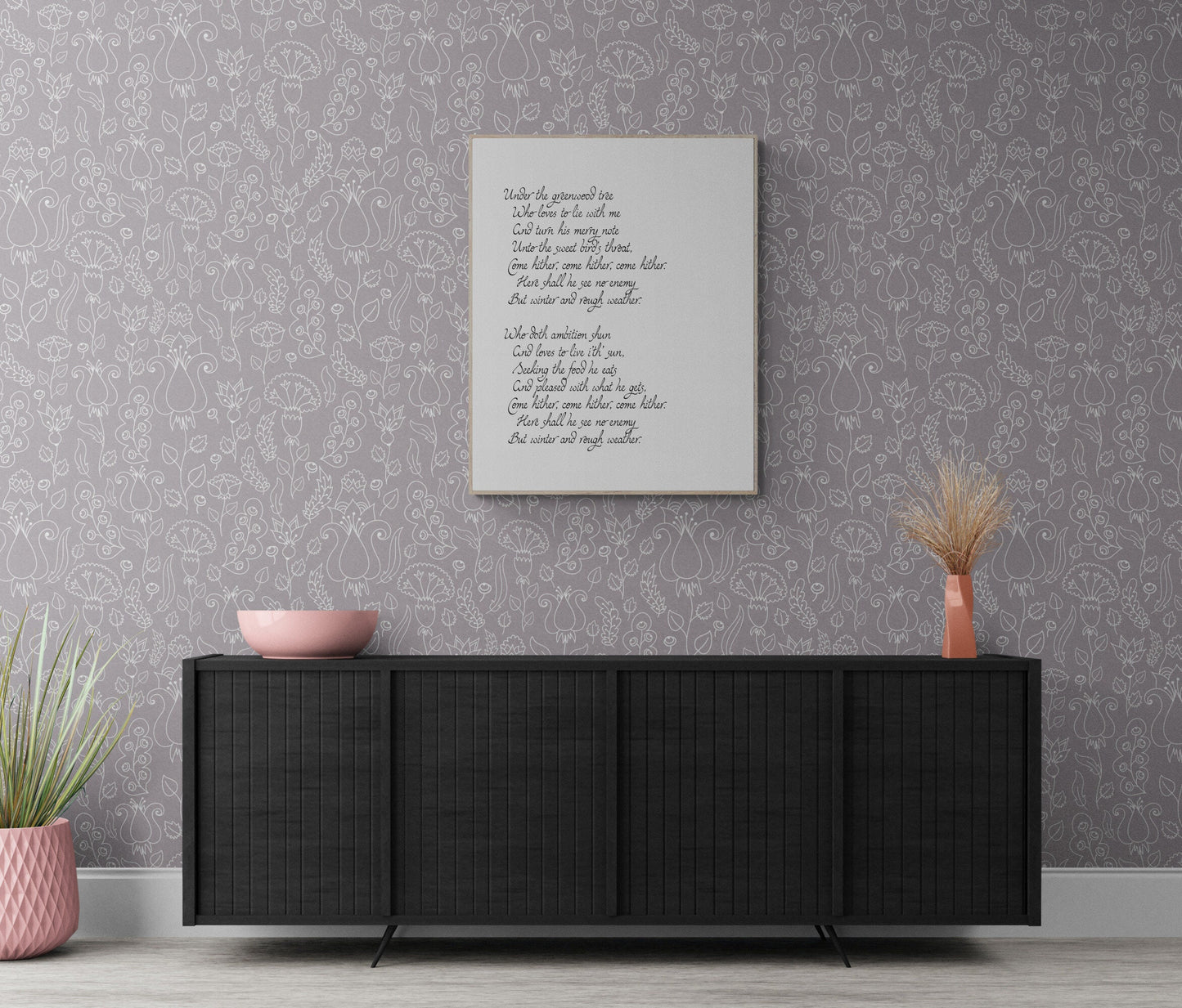 Under the Greenwood Tree by William Shakespeare's As You Like It Typography Art Print