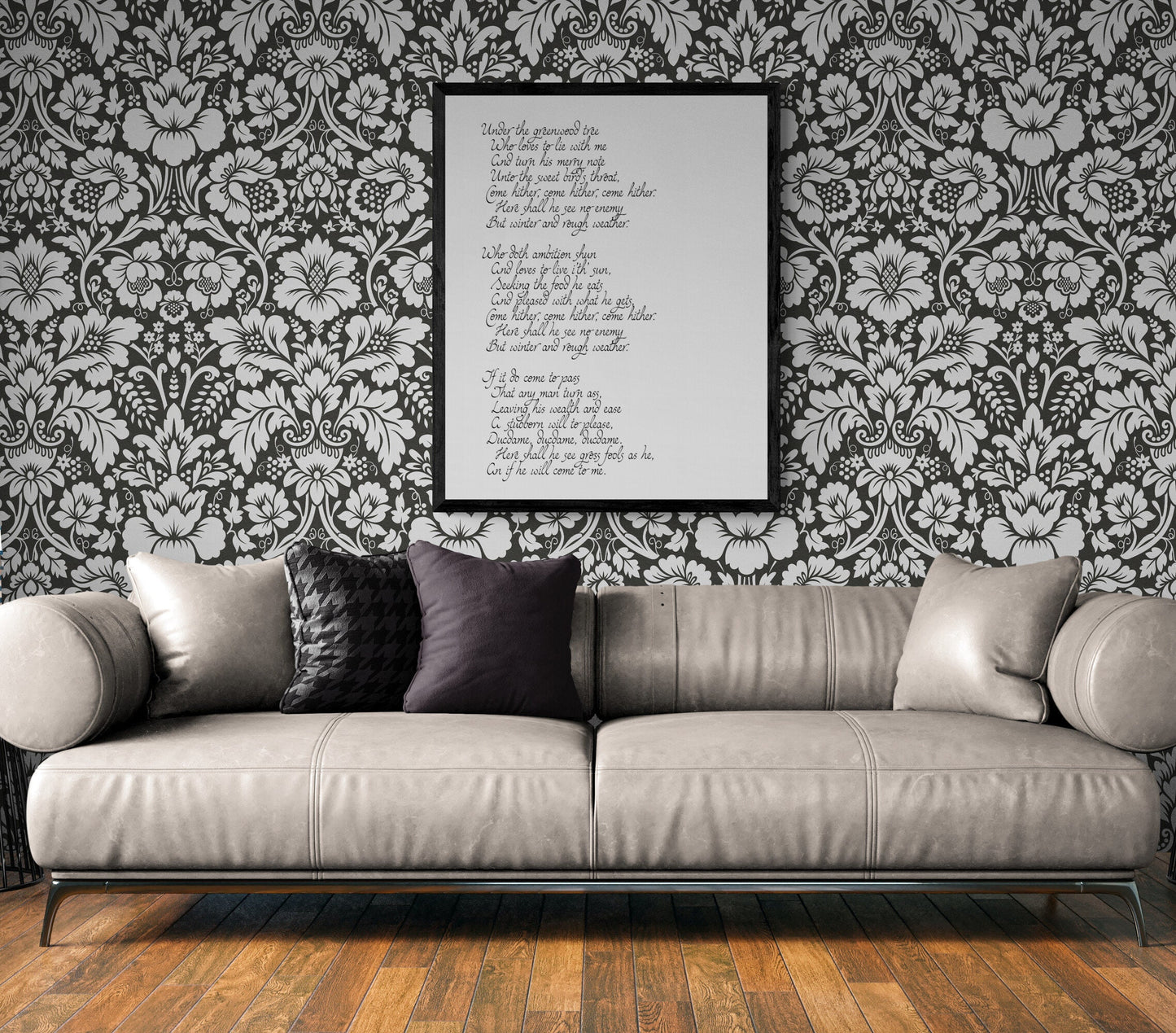 Under the Greenwood Tree by William Shakespeare's As You Like It Full Typography Art Print