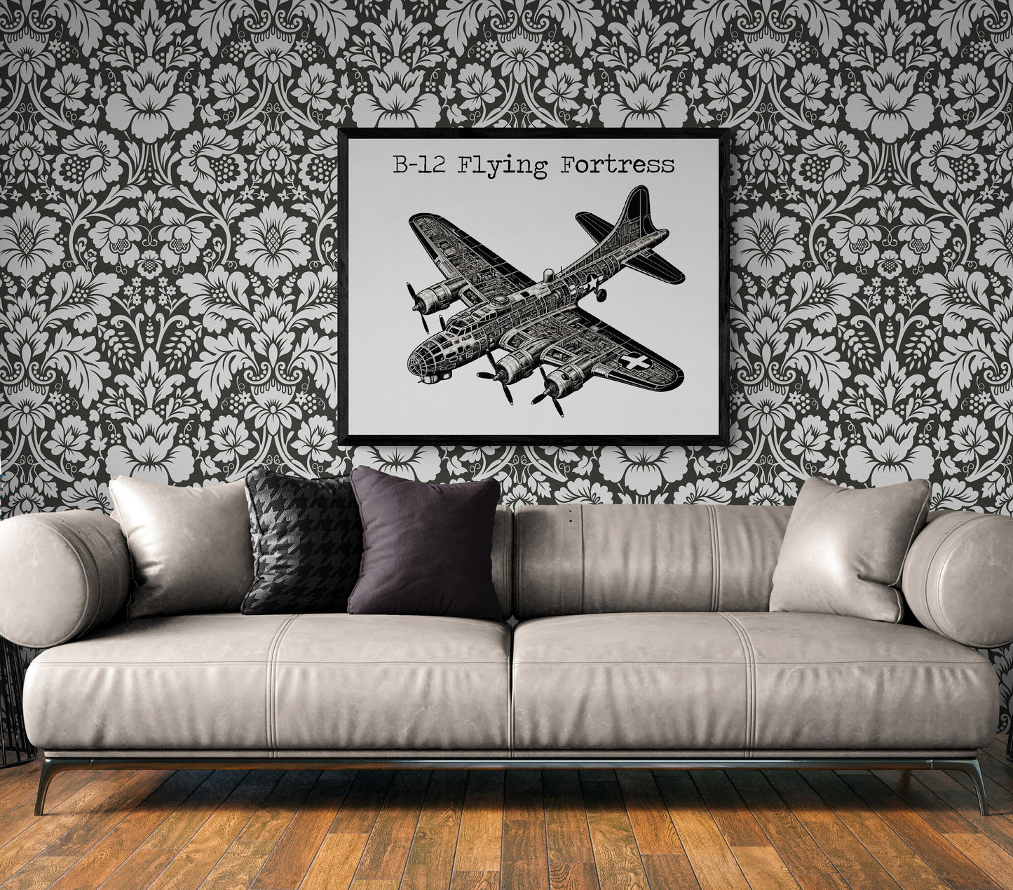 B-12 Flying Fortress | Operation Overlord | Dwight Eisenhower | World War 2 | Art Print