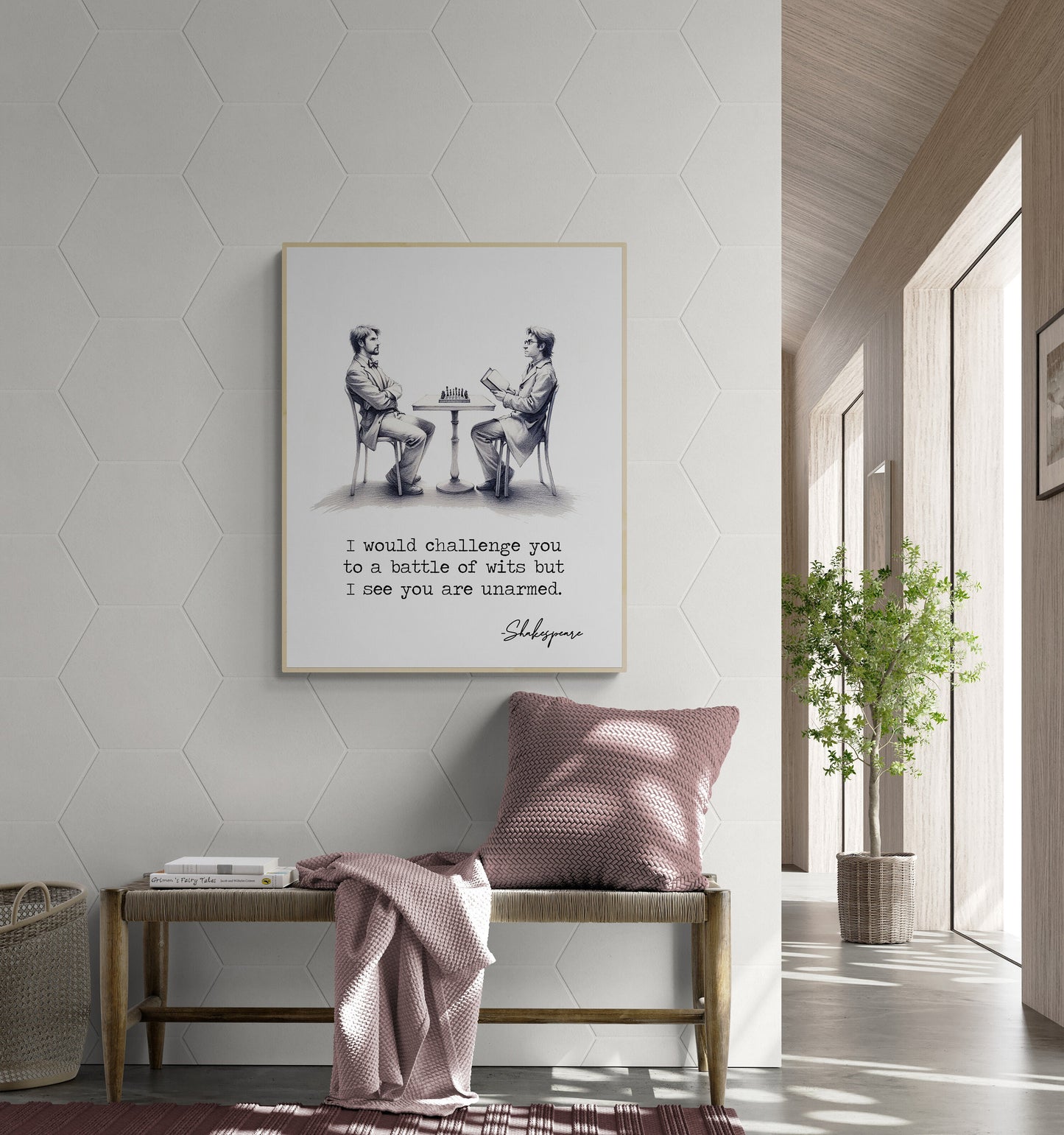 I Would Challenge You To A Battle Of Wits But I See You Are Unarmed from William Shakespeare Quote Typography Art Print