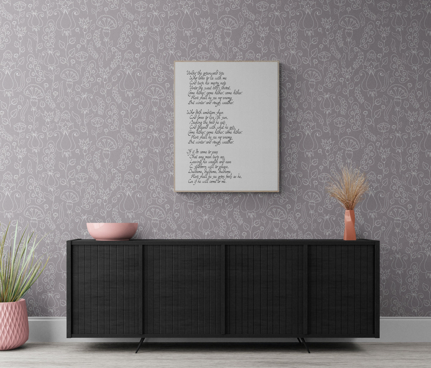 Under the Greenwood Tree by William Shakespeare's As You Like It Full Typography Art Print