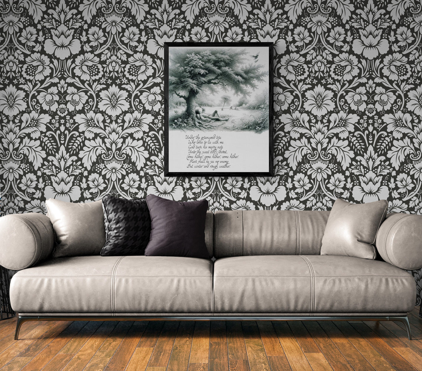 Under the Greenwood Tree by William Shakespeare's As You Like It Nature Sketch Art Print