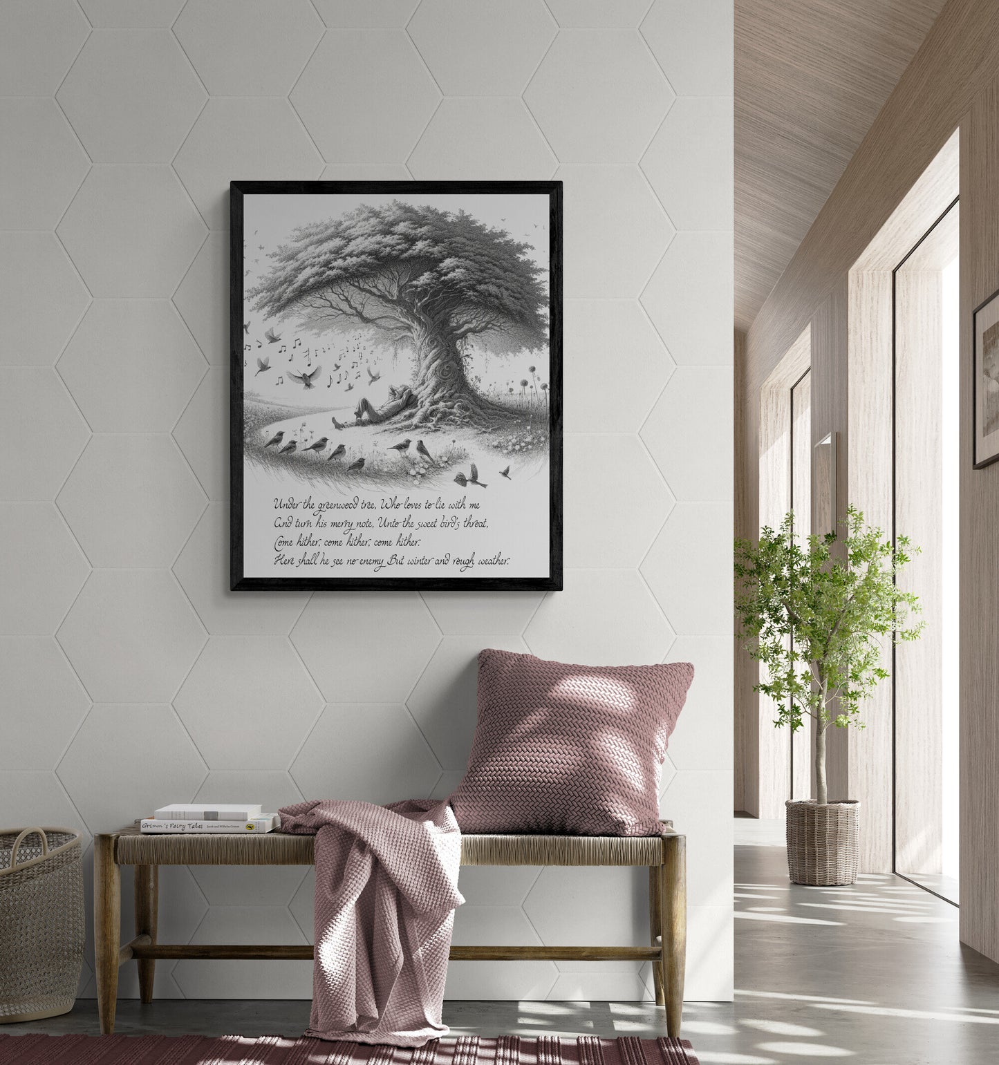Under the Greenwood Tree by William Shakespeare's As You Like It Nature Tree Art Print