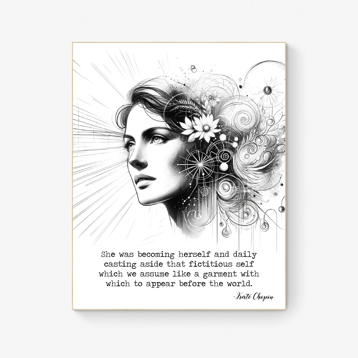 She Was Becoming Herself by Kate Chopin Art Print