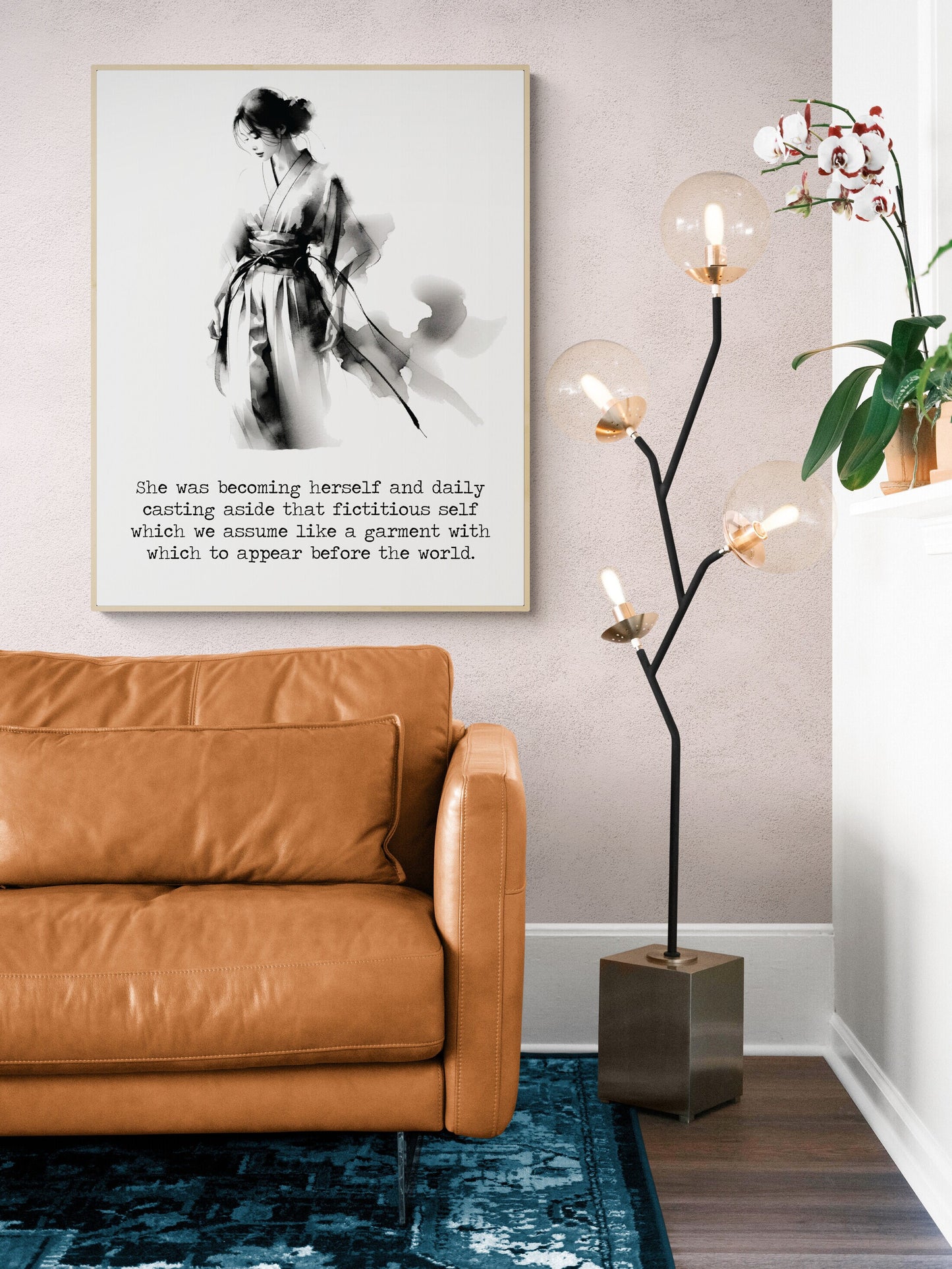 She Was Becoming Herself by Kate Chopin Ink Wash Art Print