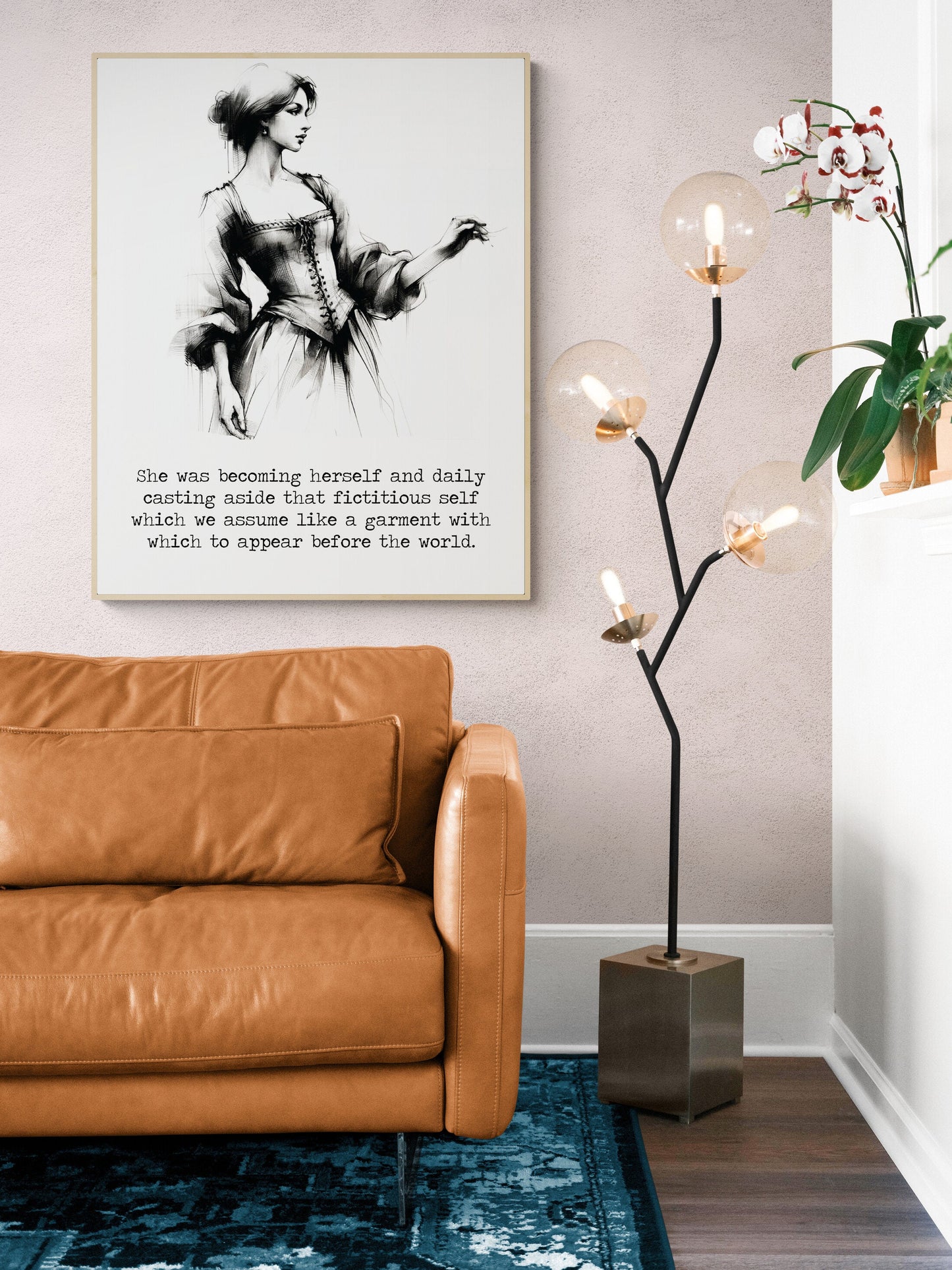 She Was Becoming Herself by Kate Chopin 1920s Ink Wash Art Print