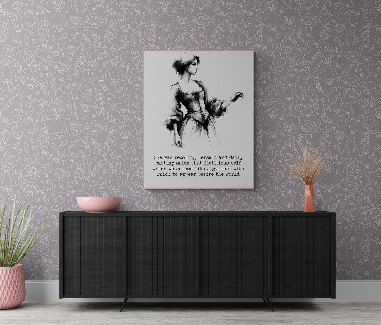 She Was Becoming Herself by Kate Chopin 1920s Ink Wash Art Print