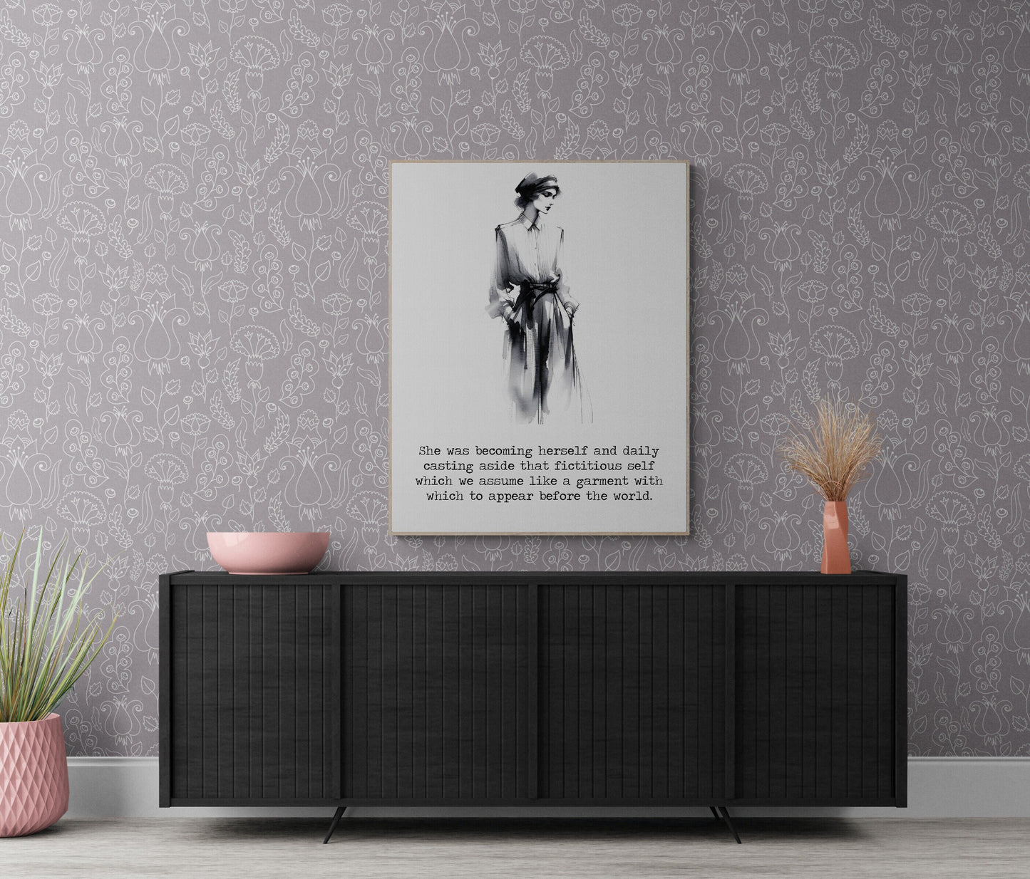 She Was Becoming Herself by Kate Chopin Golden Age Ink Wash Art Print