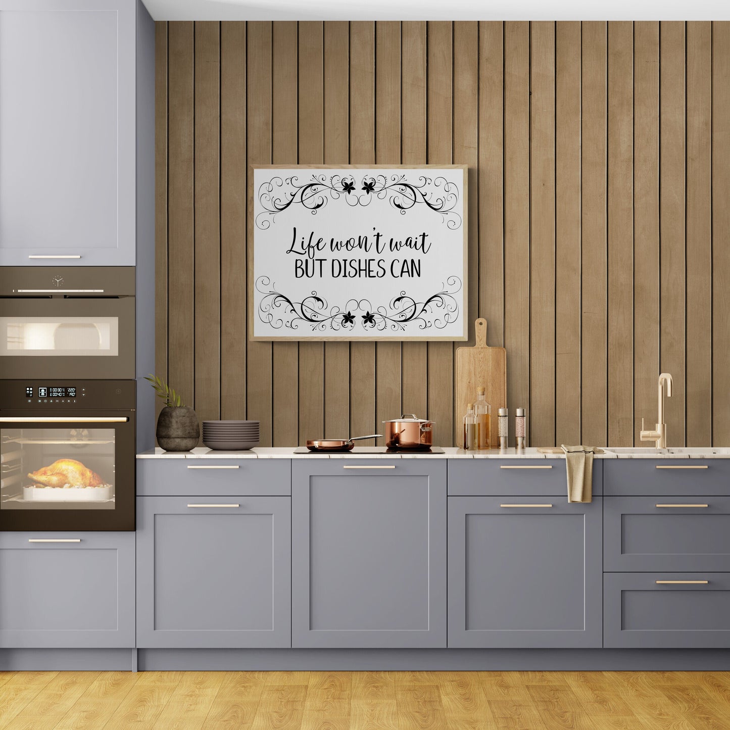Life Can't Wait but Dishes Can - Kitchen Art Print