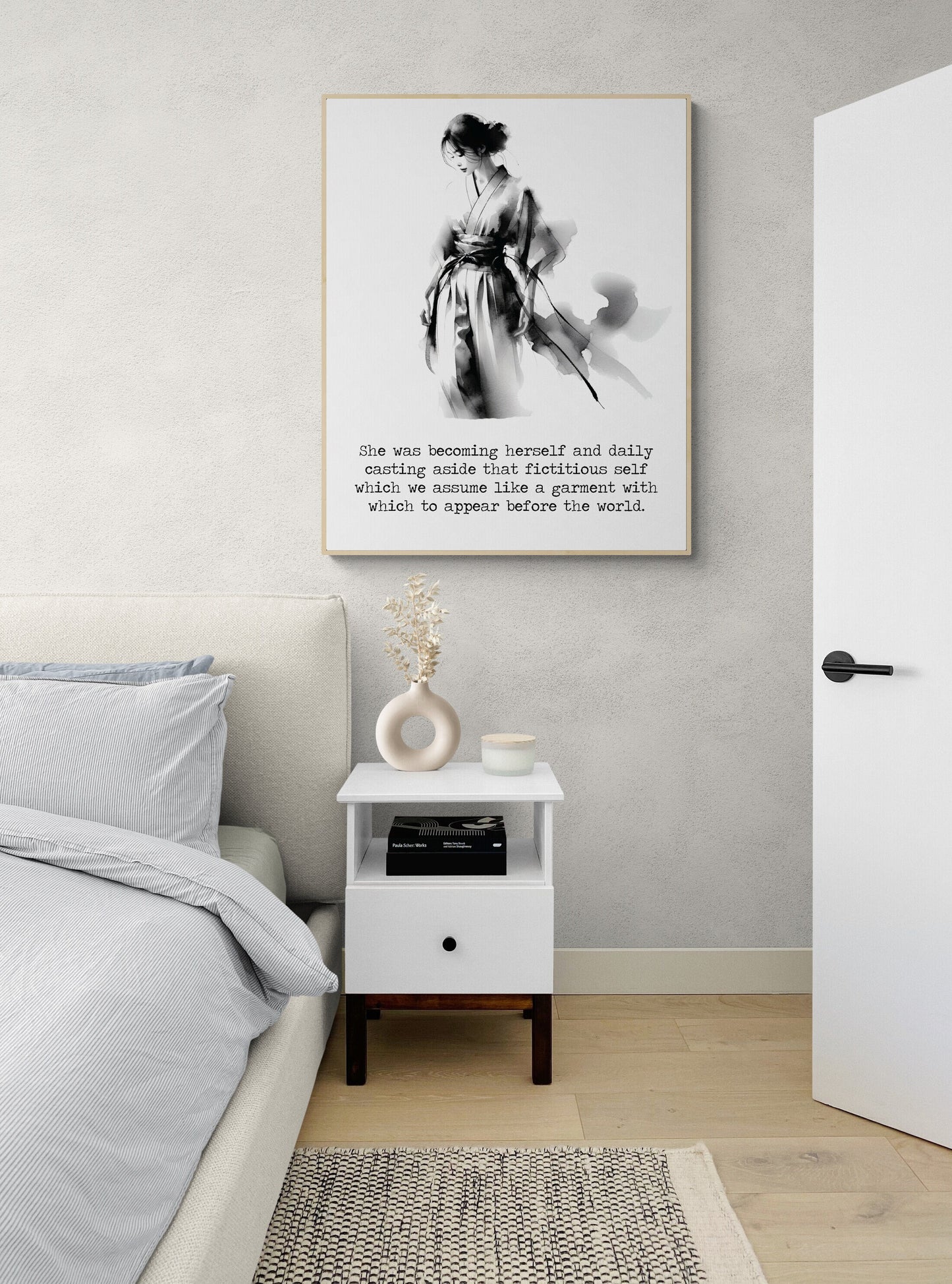 She Was Becoming Herself by Kate Chopin Ink Wash Art Print