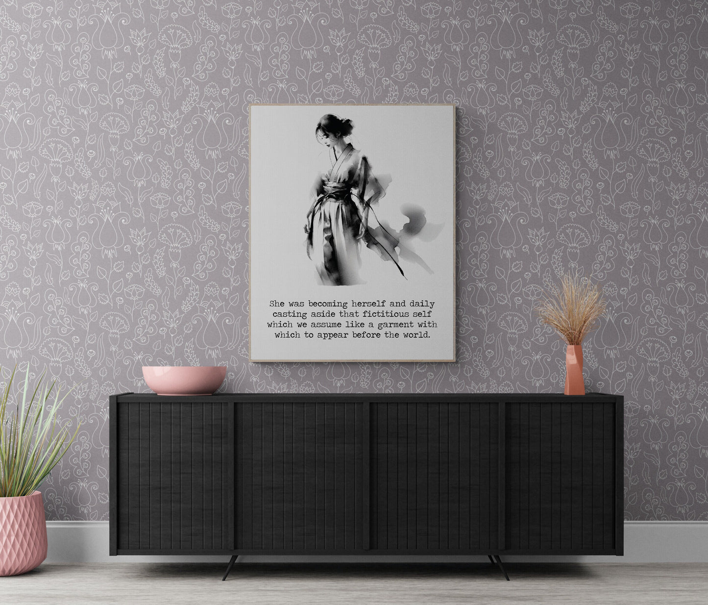 She Was Becoming Herself by Kate Chopin Ink Wash Art Print