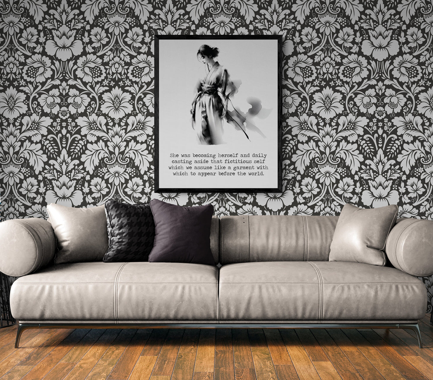She Was Becoming Herself by Kate Chopin Ink Wash Art Print