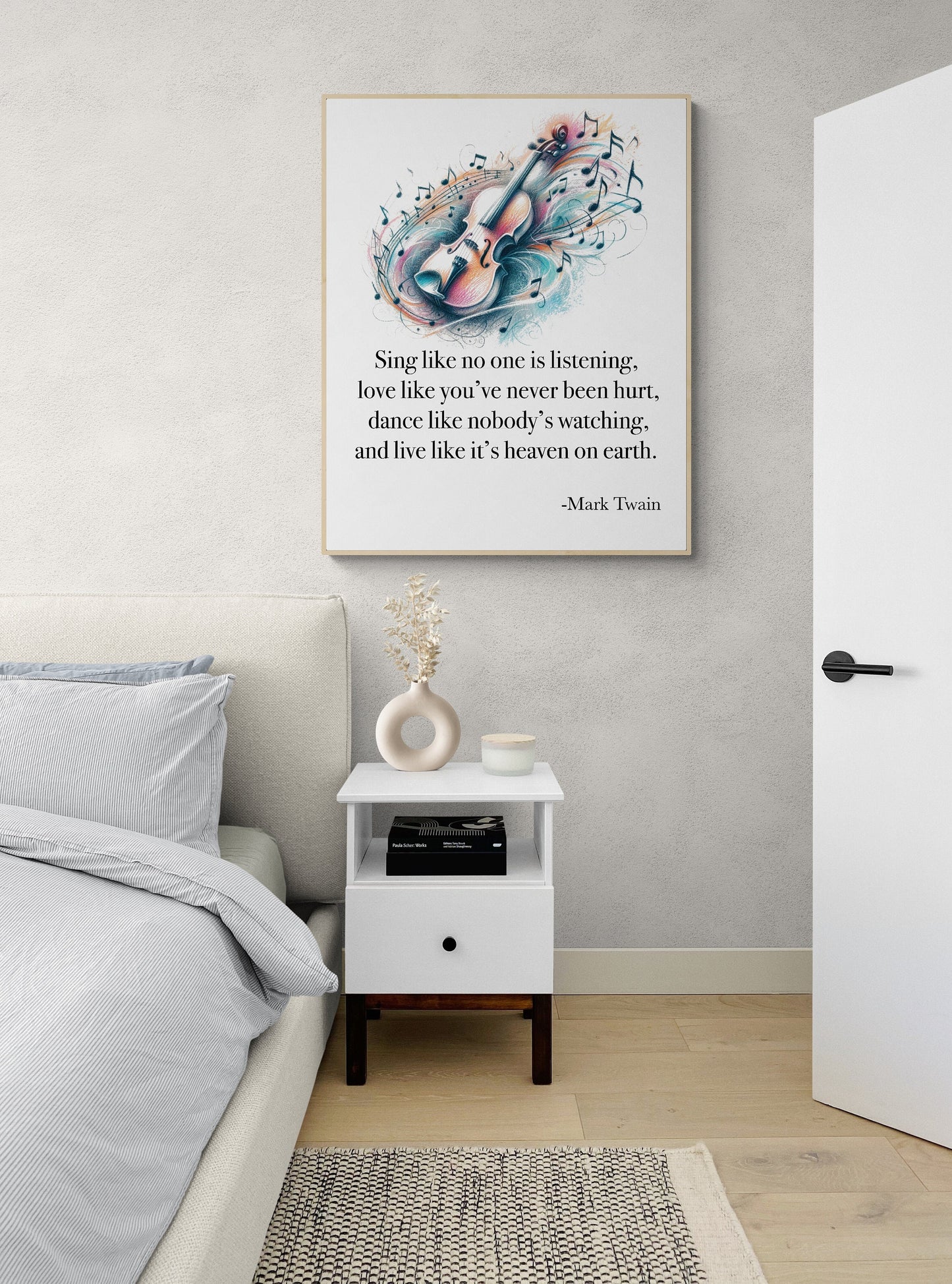 Sing Like No One's Listening Love Like You've Never Been Hurt Dance Like Nobody's Watching byMark Twain Art Print