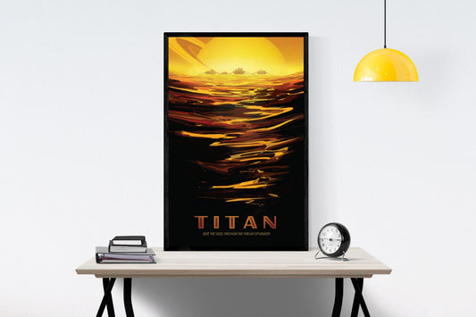 Visions of the Future | Titan | Saturnian Moon | Methane Lakes | Saturn Moon | NASA JPL | Outer Space Art | Space Tourism Artwork | Life