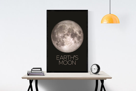 Earth's Moon | NASA JPL | Beyond Our Solar System | Lunar Art Print | Surface of the Moon | View From Outer Space | Apollo Missions