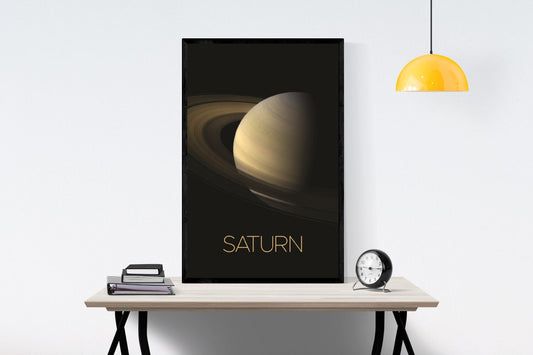 Saturn Rings Art Print | NASA Art | Space Artwork | Solar System Art | Saturn Poster | Solar System Print | Cassini Probe | Gas Giant