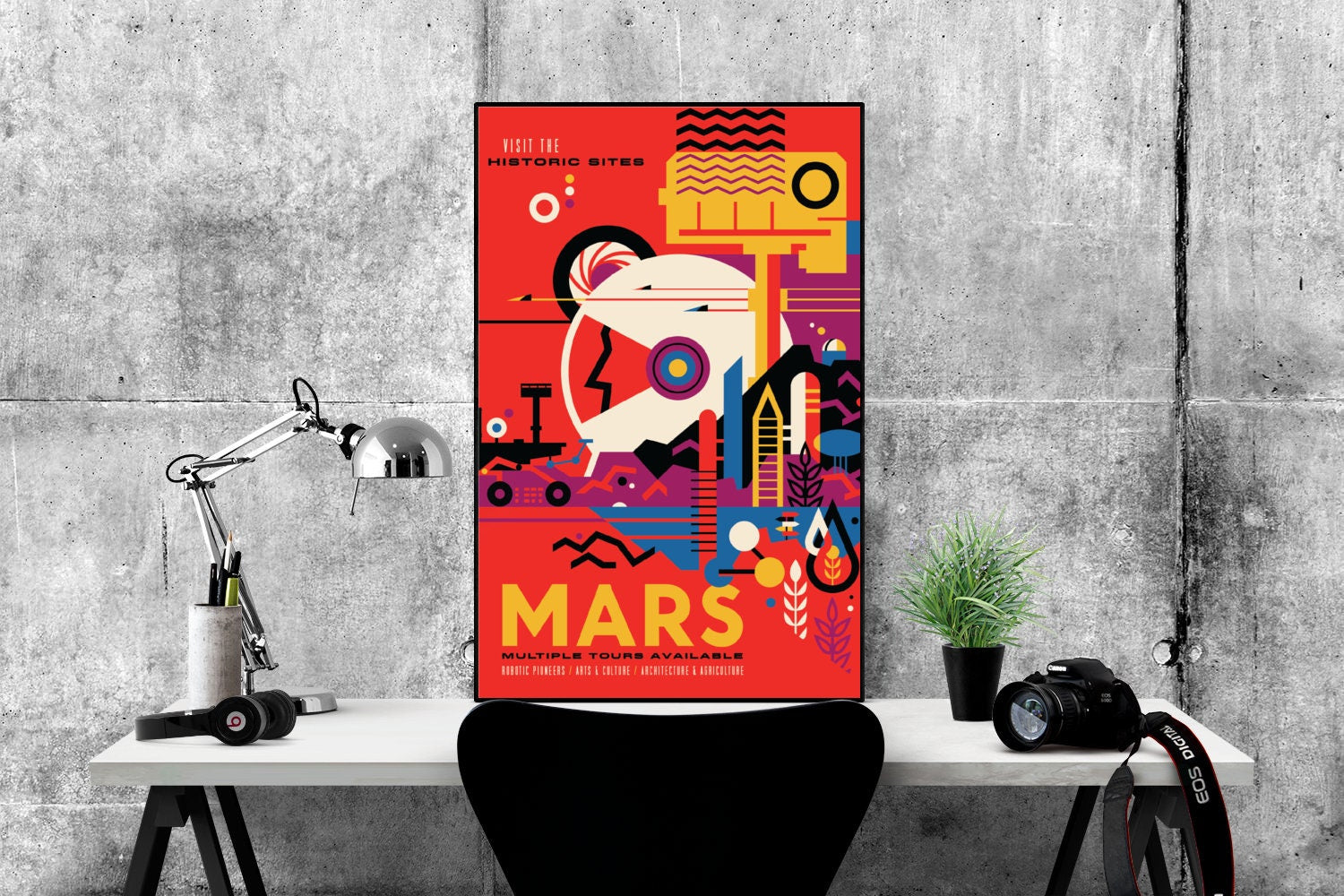 Visions of the Future | Mars | Inner Solar System | Rocky Planet | NASA JPL | Outer Space Art | Space Tourism Artwork | Martian | Print