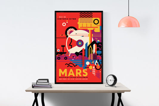 Visions of the Future | Mars | Inner Solar System | Rocky Planet | NASA JPL | Outer Space Art | Space Tourism Artwork | Martian | Print