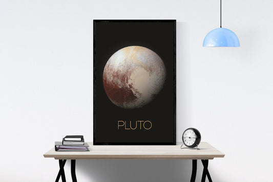 Pluto Art Print | NASA Art | Space Artwork | Solar System Art | Pluto Poster | Solar System Print | New Horizon Probe | Dwarf Planet