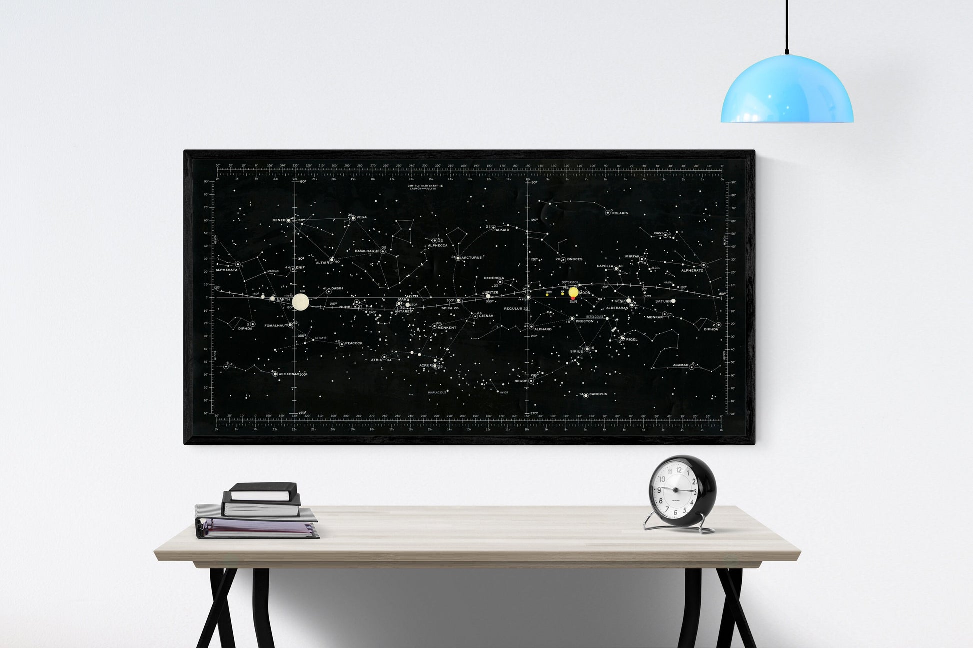 Apollo 11 Lunar Star Chart | NASA Artwork | 1969 Moon Landing Poster | Vintage Art Print | Earth | Tranquility Base | Neil Armstrong