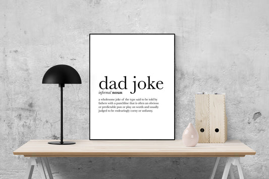 Dad Joke Definition | Art Print