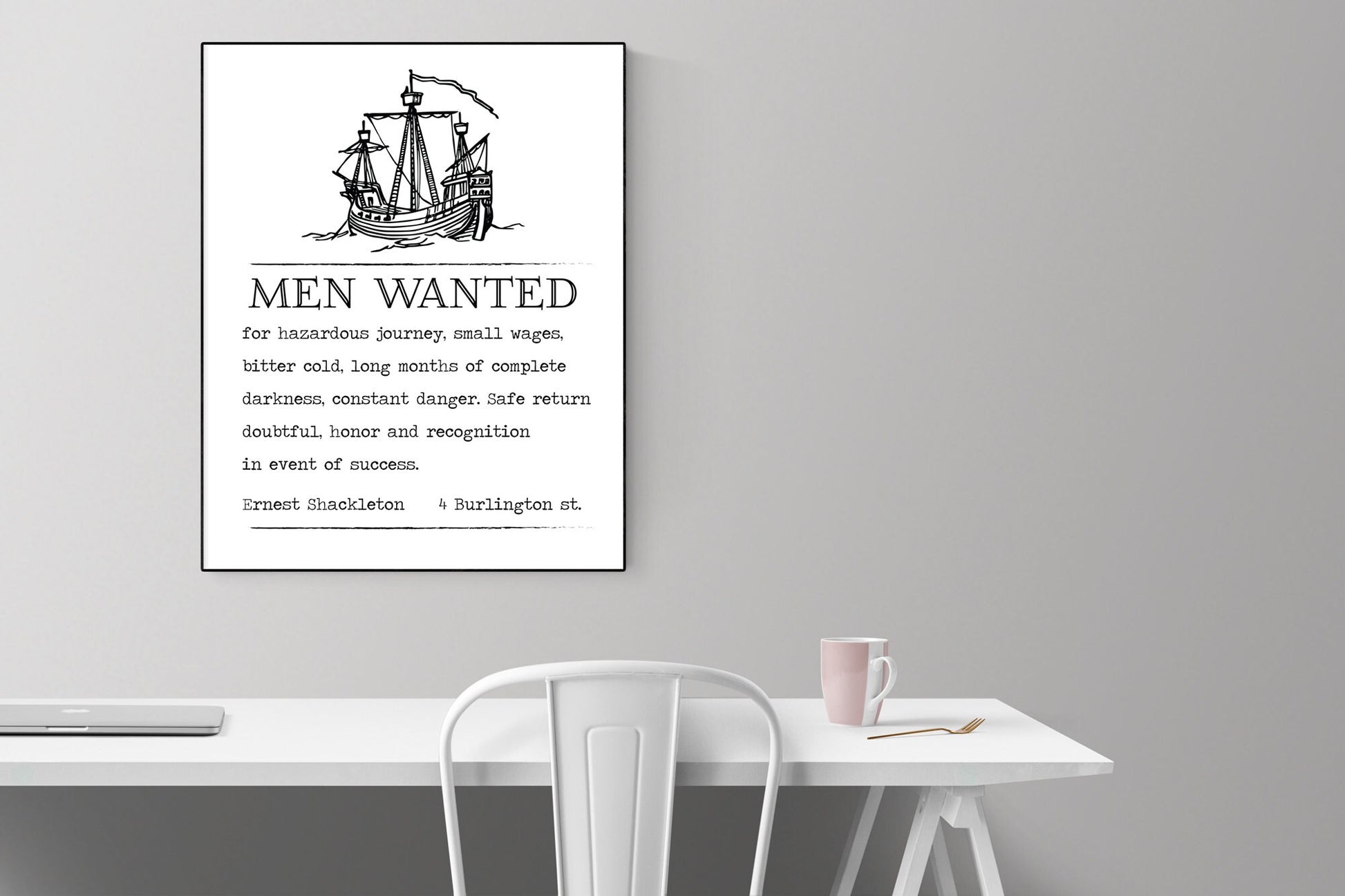 Ernest Shackleton Expedition Help Wanted Advertisement 2 | Vintage Art Print